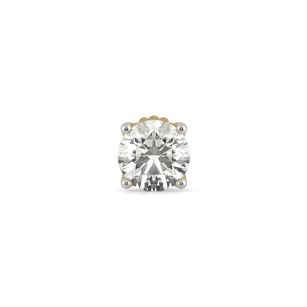 Diamond Crest Stud Earrings - 2 Carats 2