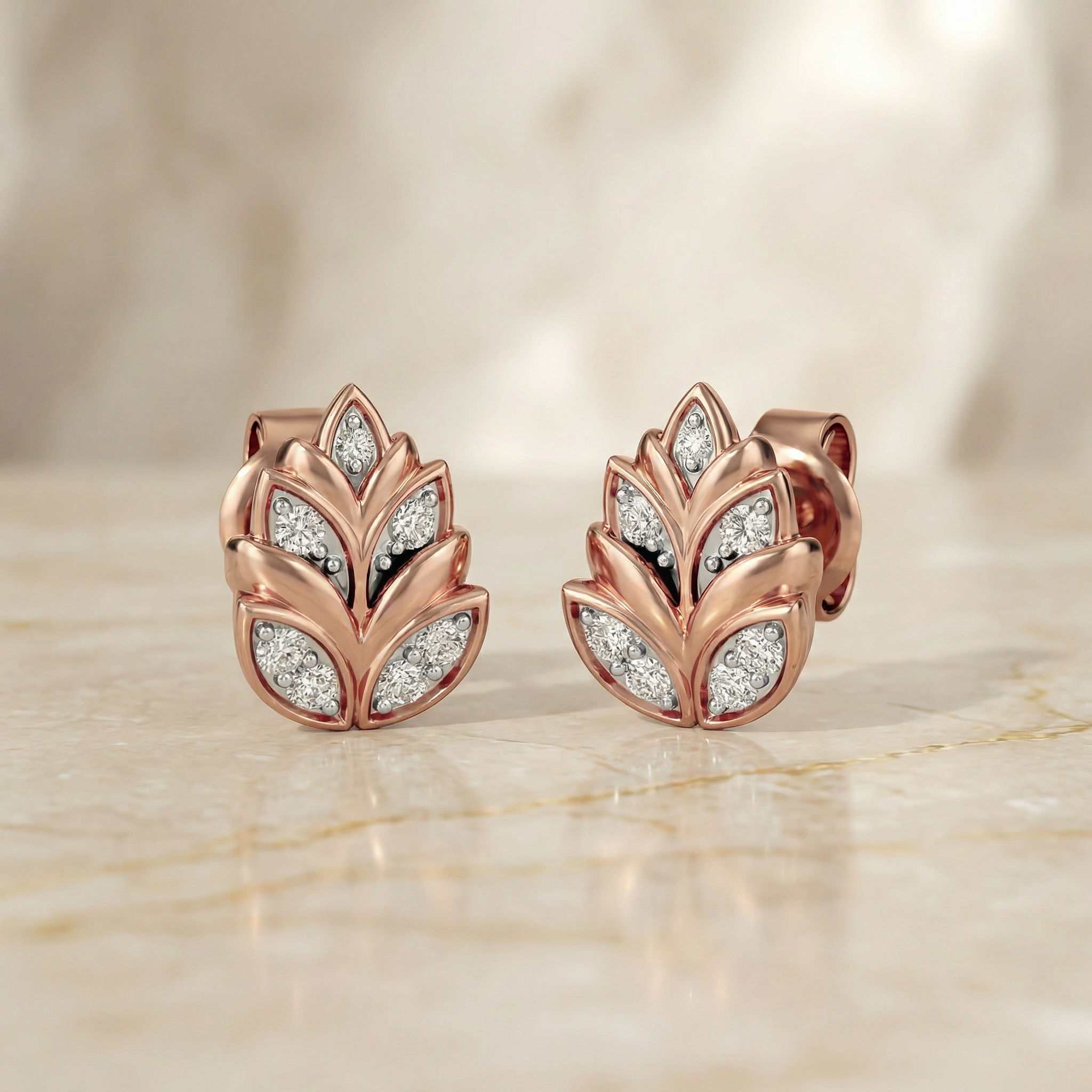 Lustre Bloom Diamond Studs 2