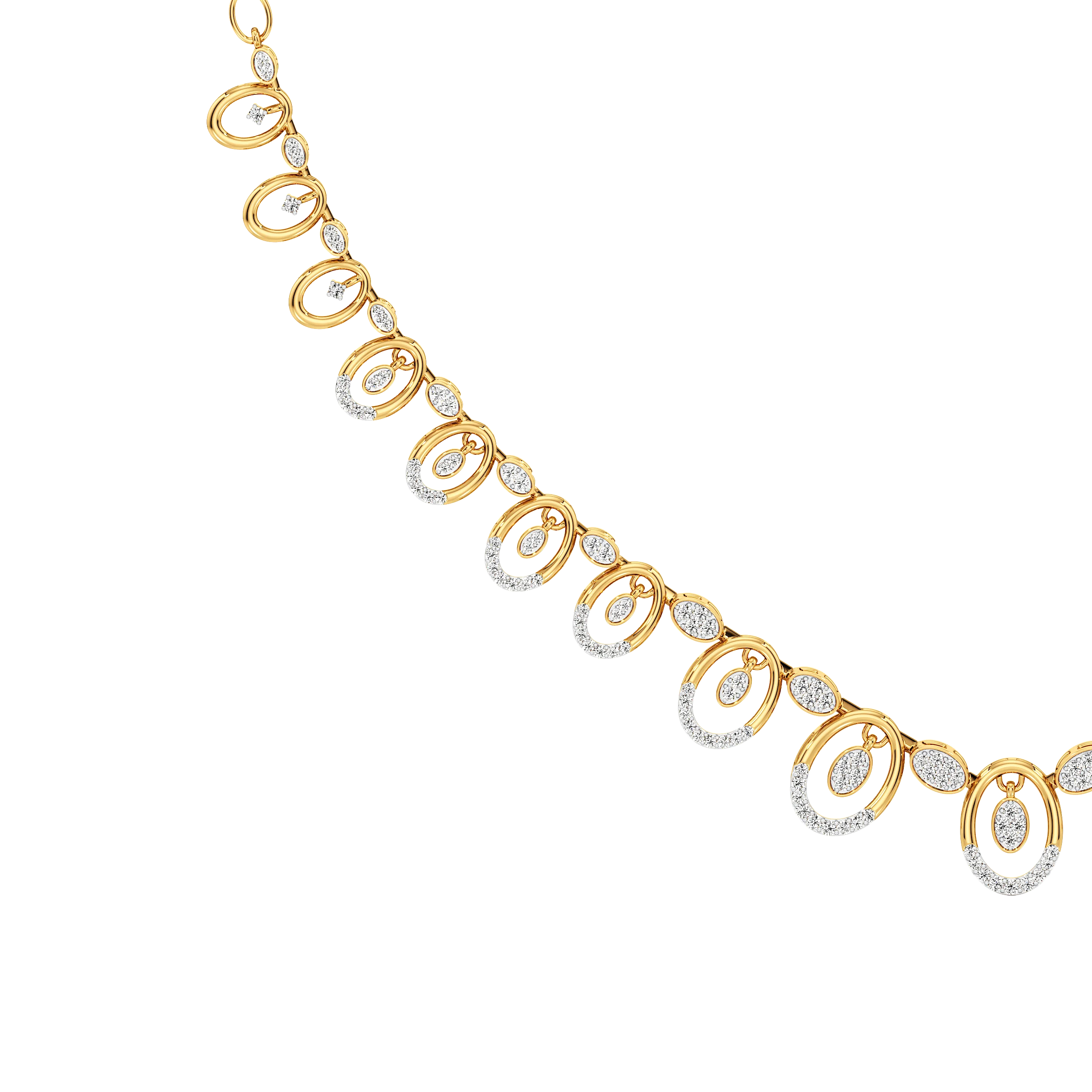 Seraphine Oval Diamond Necklace hover