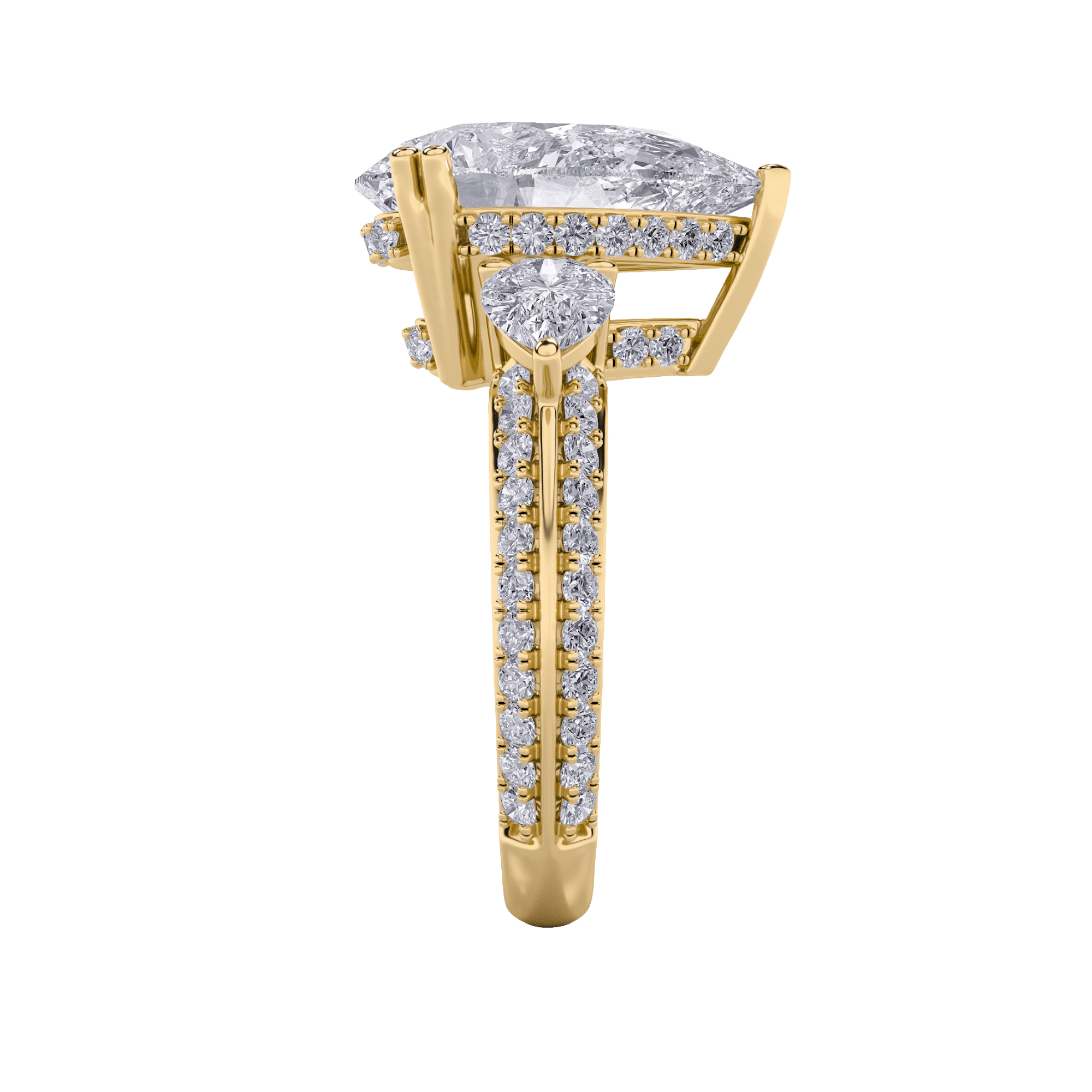 Aria Three Stone Cocktail Ring 11