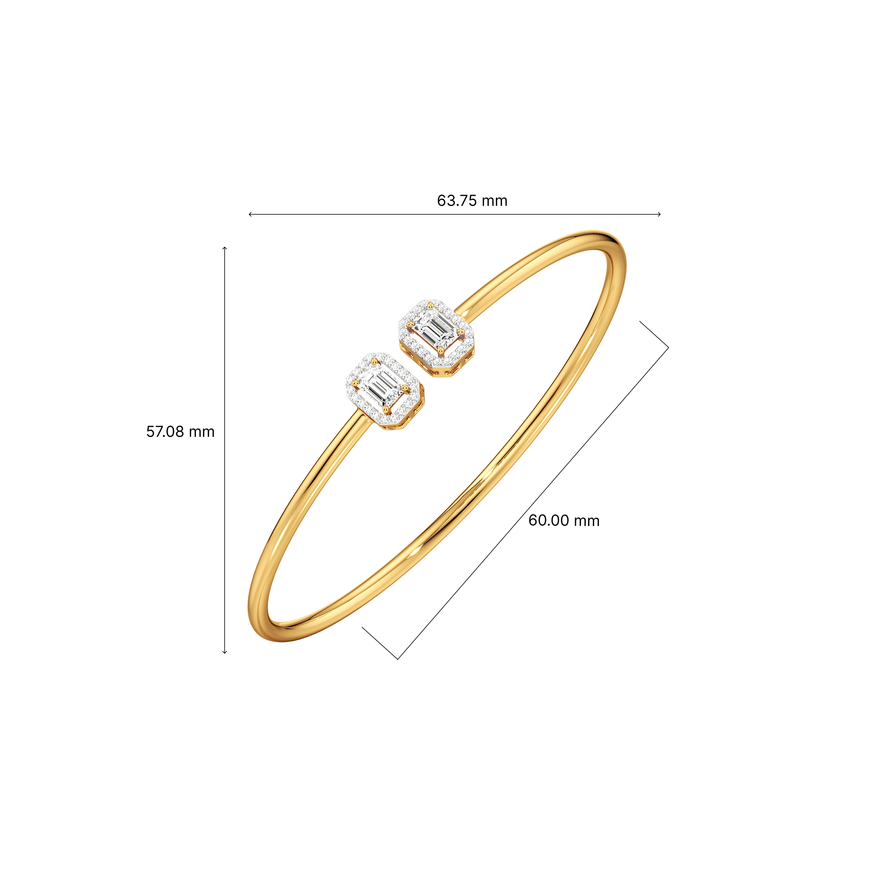 The Minimalist Open Top Oval Bangle 3