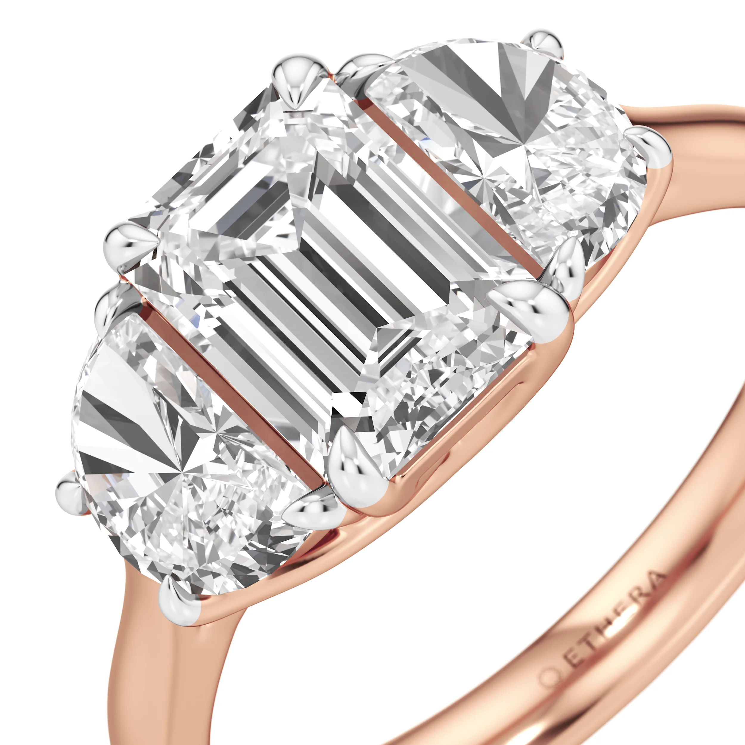 Tri Lumiere Three Stone Ring 10