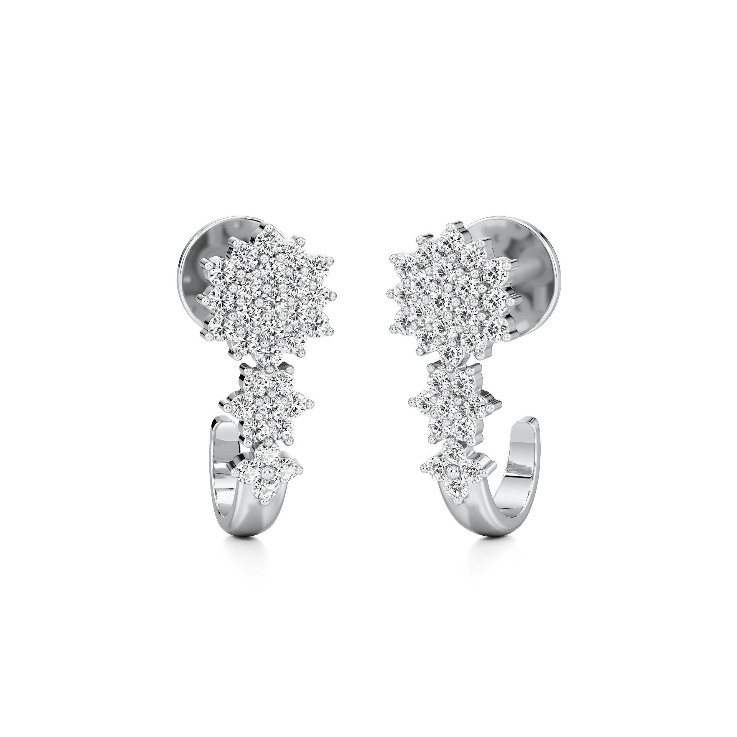 Glow Curve J-Hoop Earrings 4