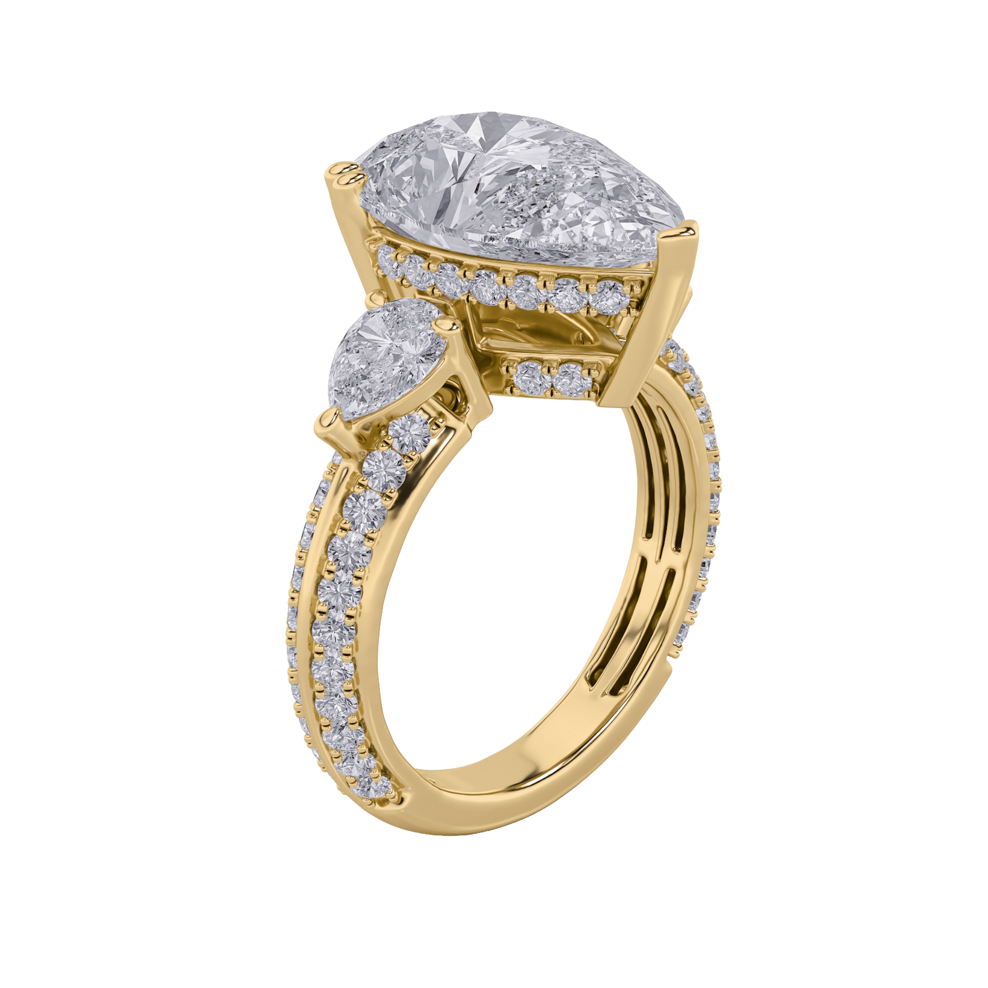 Aria Three Stone Cocktail Ring 9