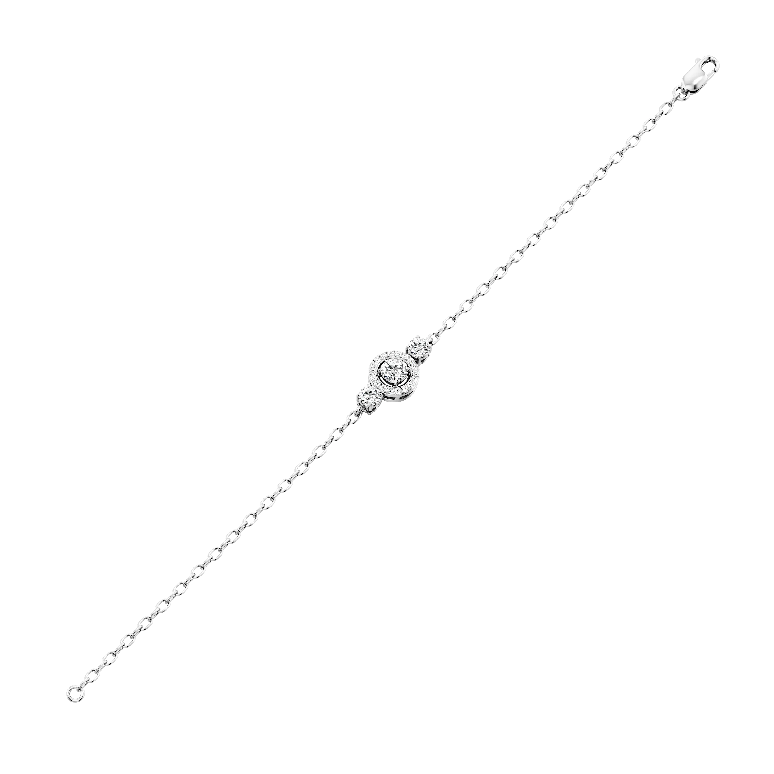 Halo Point Diamond Bracelet 5