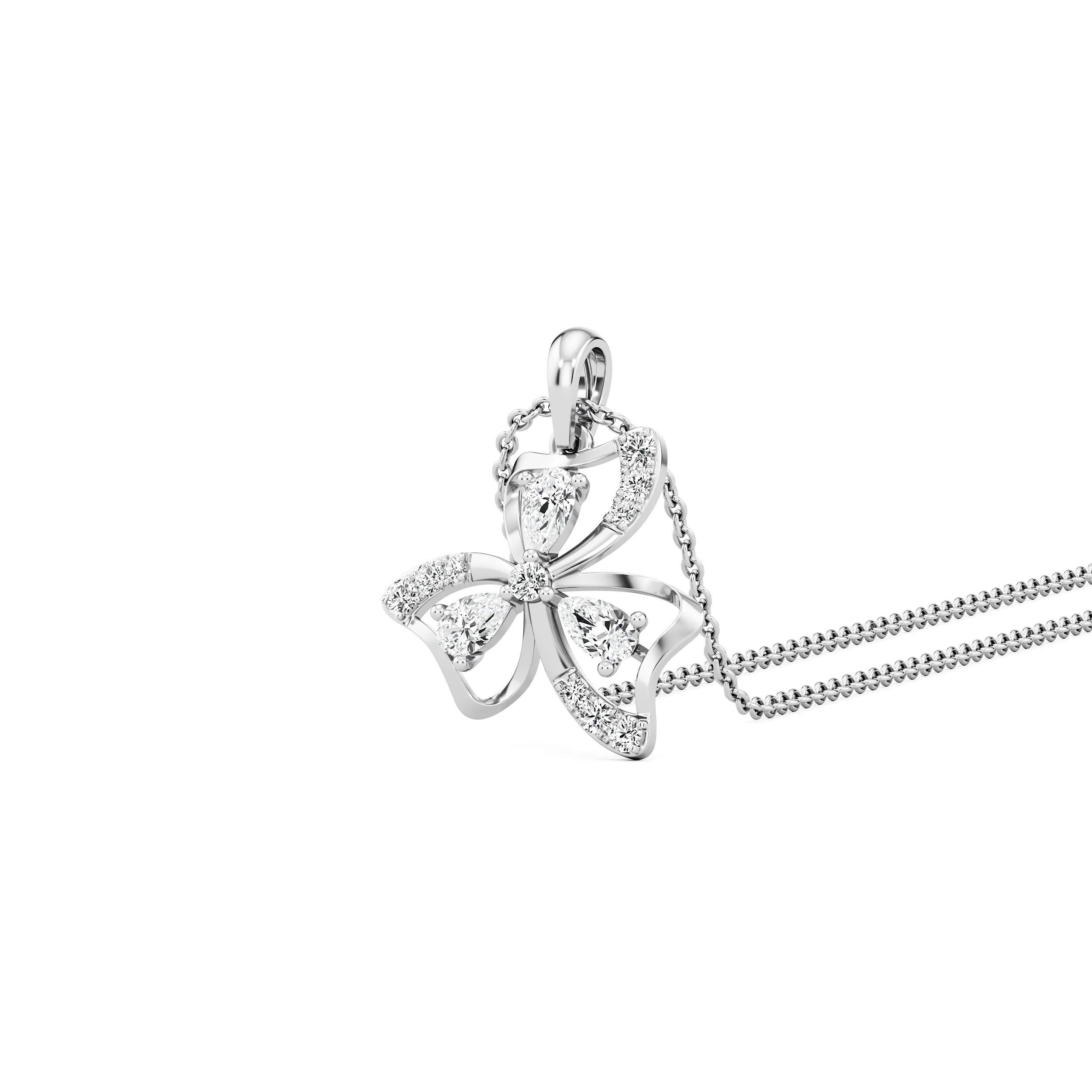 Petal Poise Diamond Necklace 4