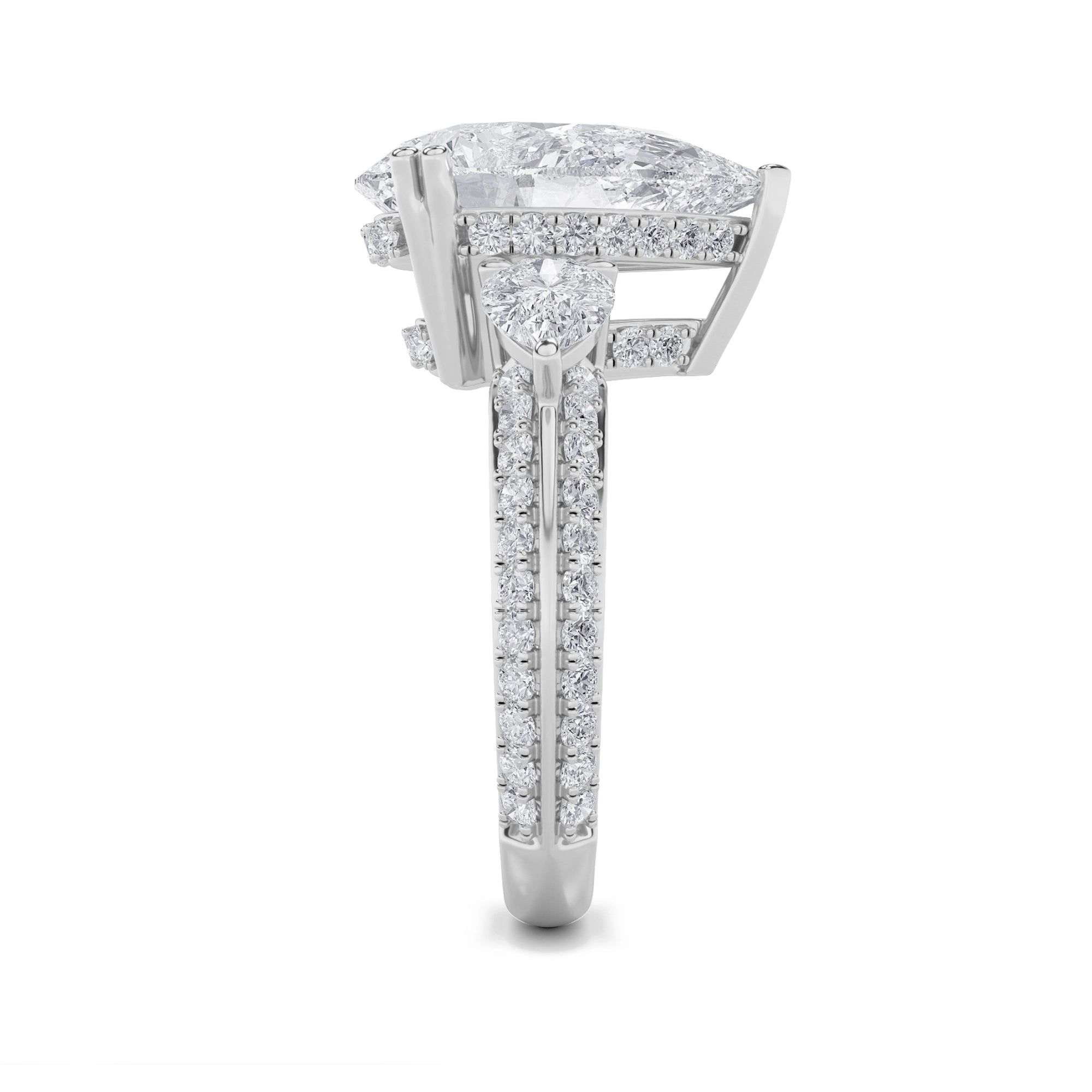 Aria Three Stone Cocktail Ring 2