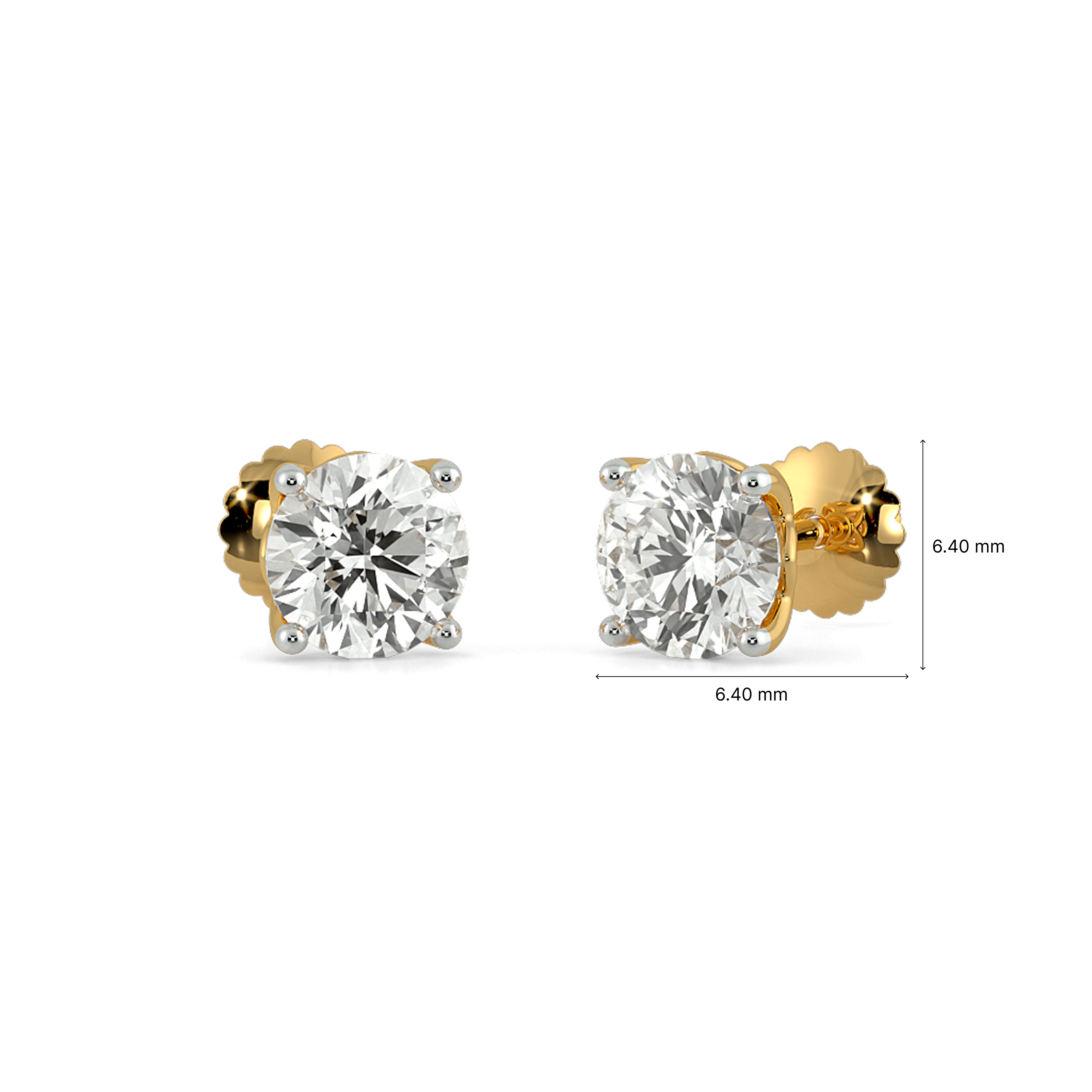 Diamond Crest Stud Earrings 2