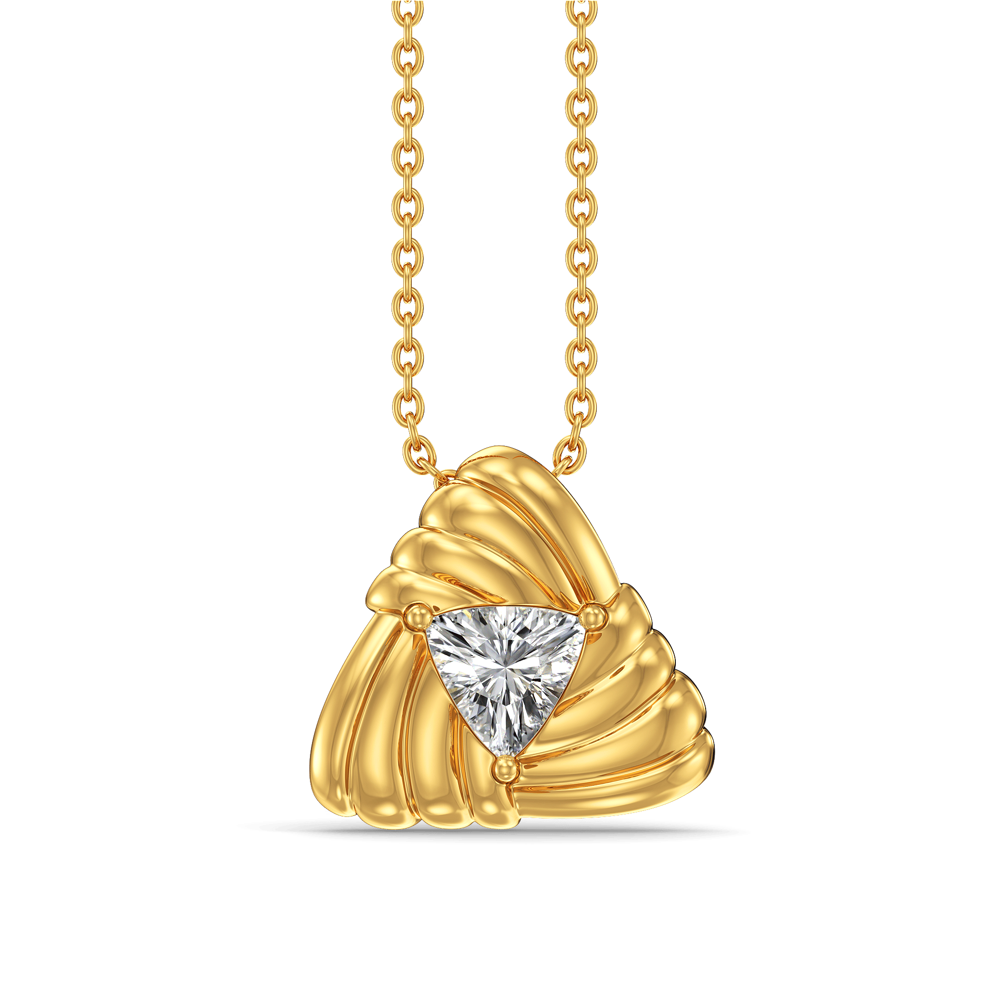 Facet and Gold Pendant 1