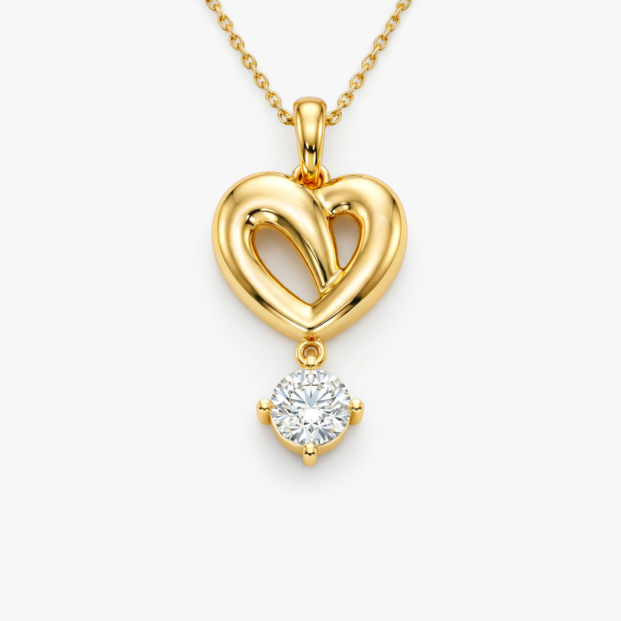 Puffheart Drop Pendant 0