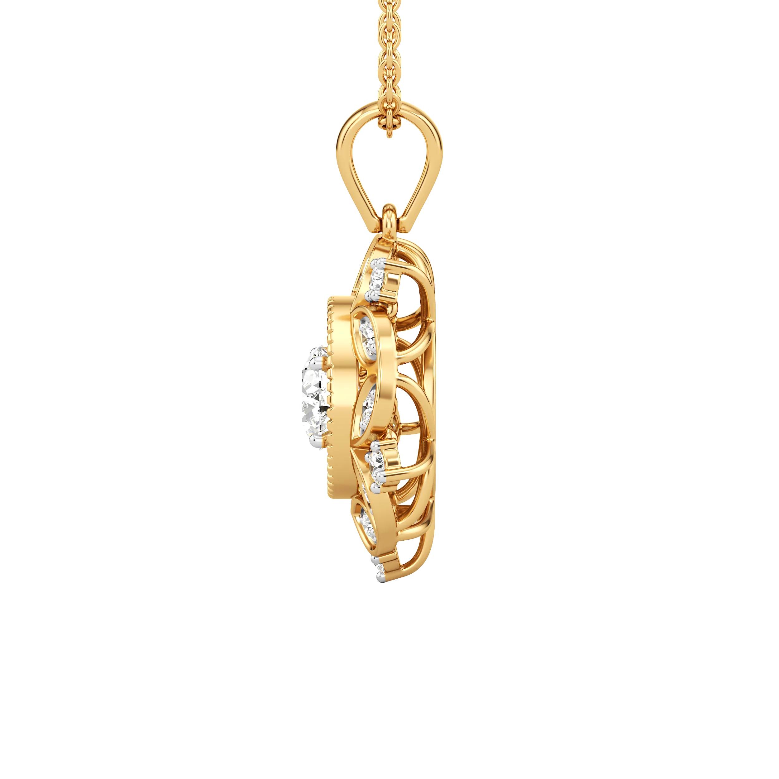 Solstice Bloom Diamond Pendant 5