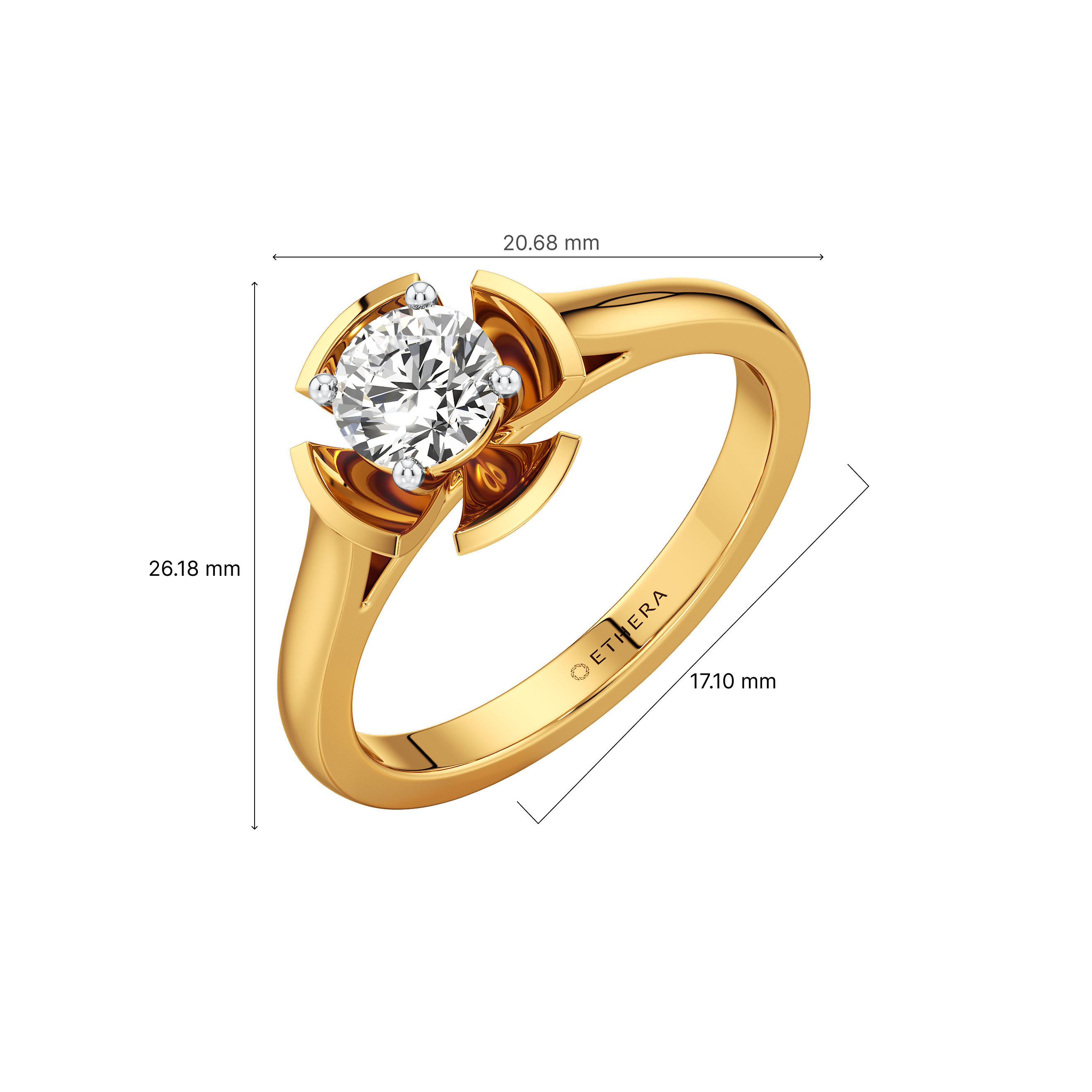 Petal Solitare Ring 6