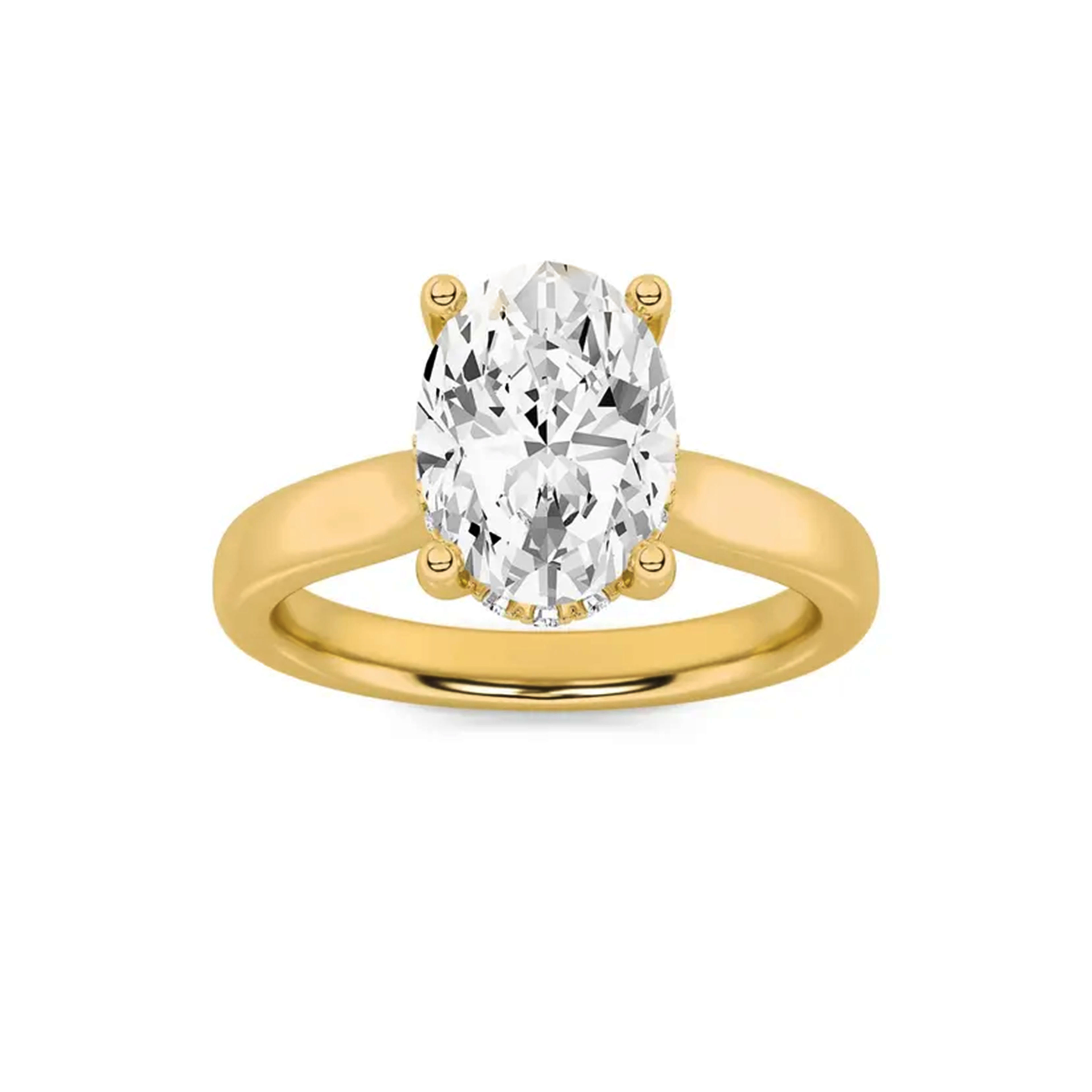 Oval Essence Solitaire Ring