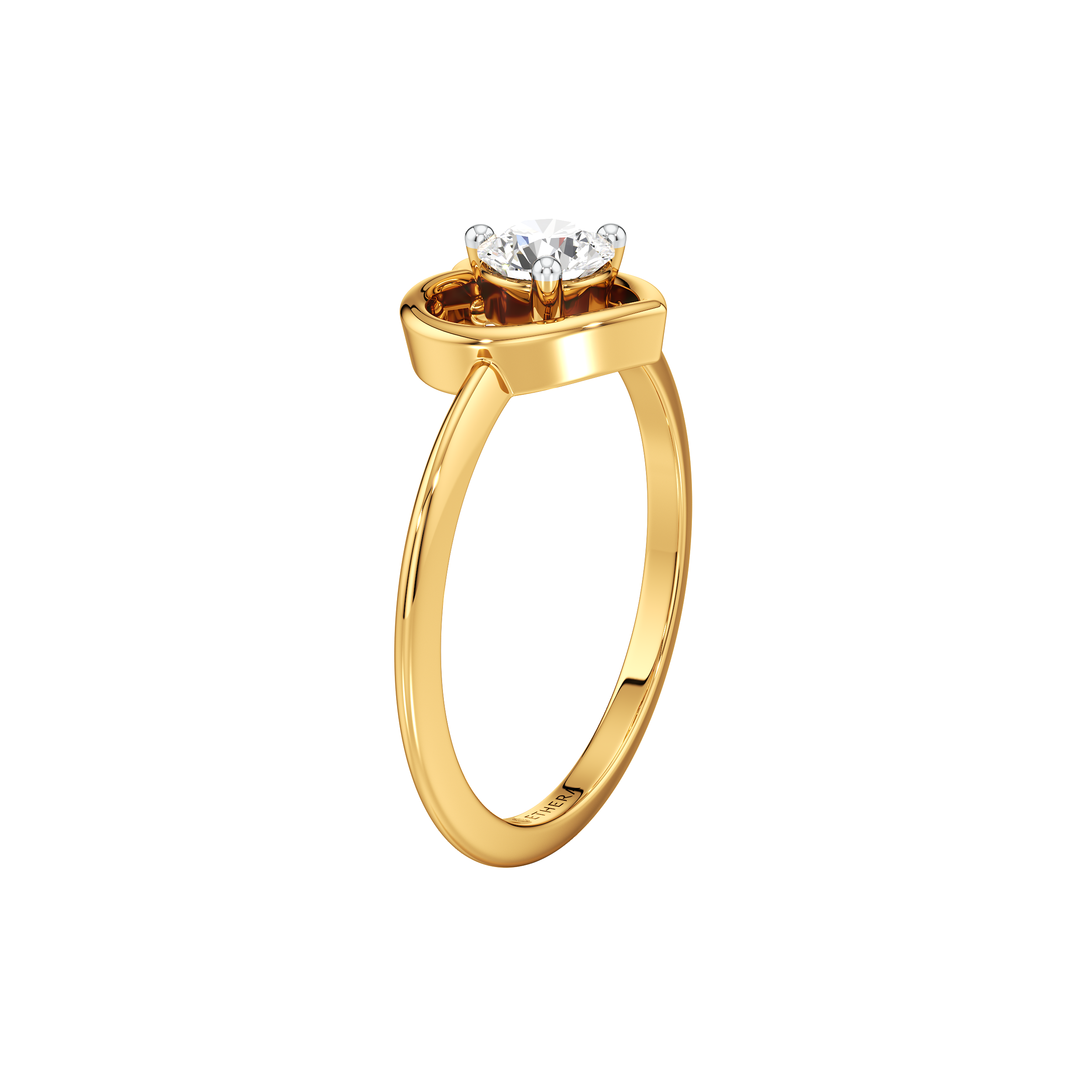 Heartline Solitaire Ring 5