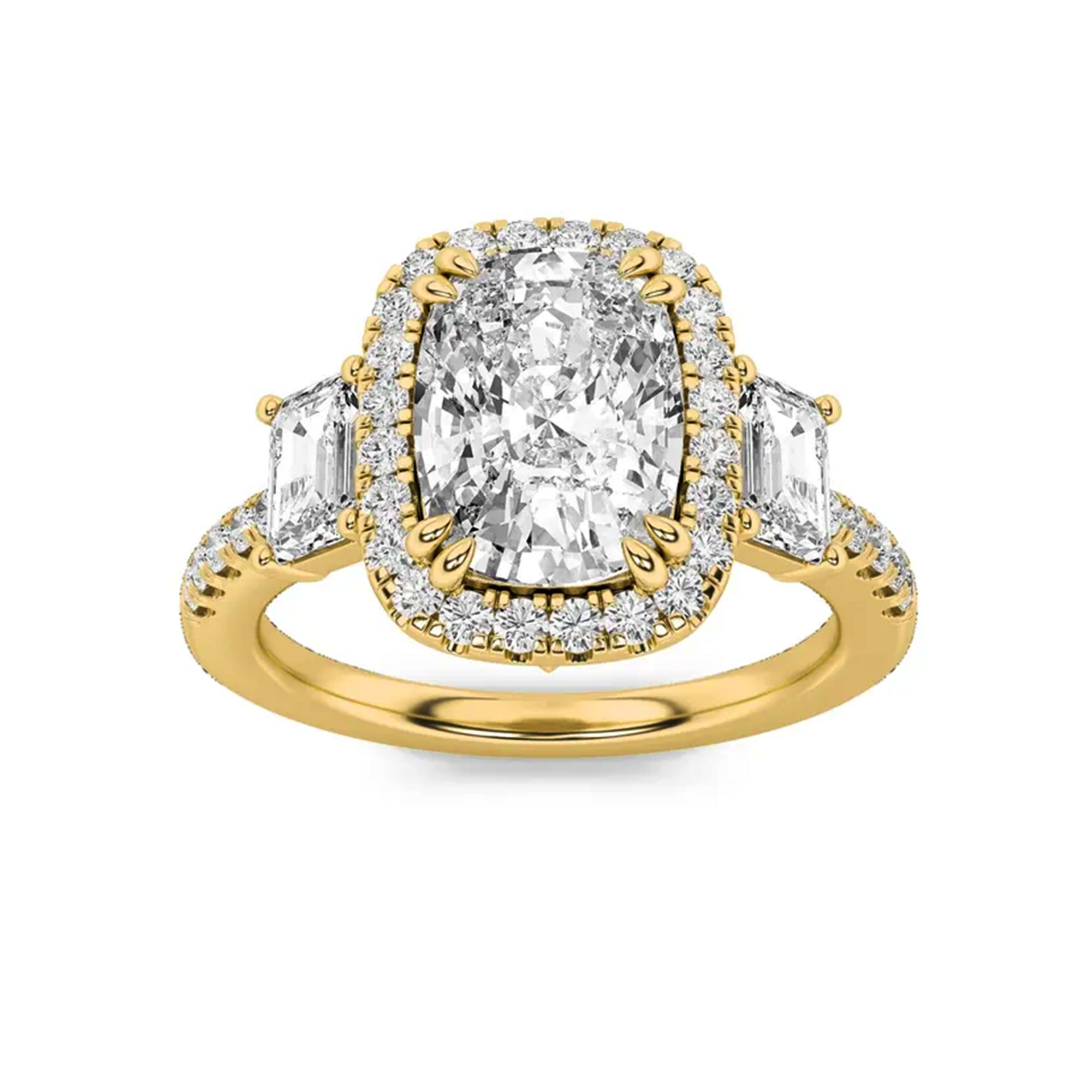 Threefold Brilliance 3 Stone Ring 0