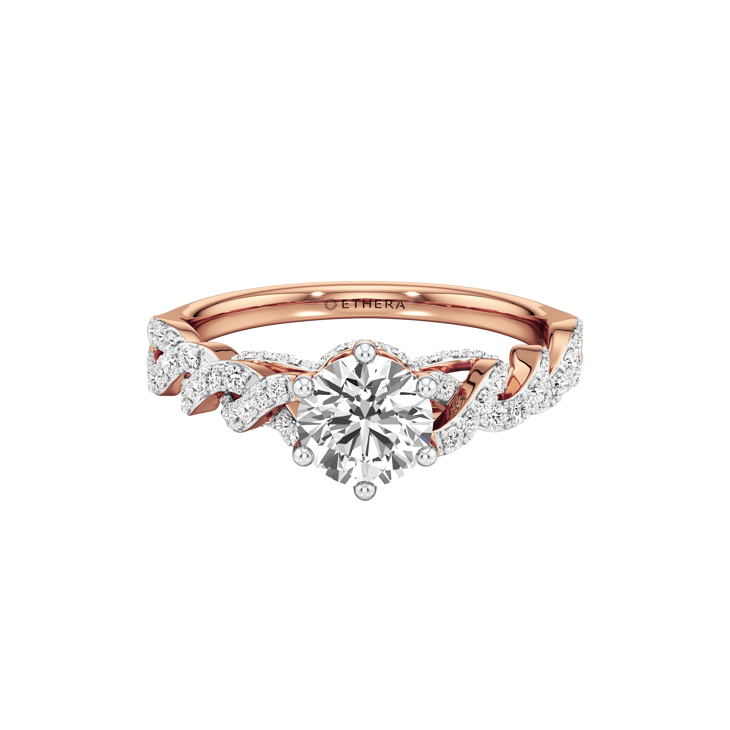 Radiant Twist Solitaire Ring 12