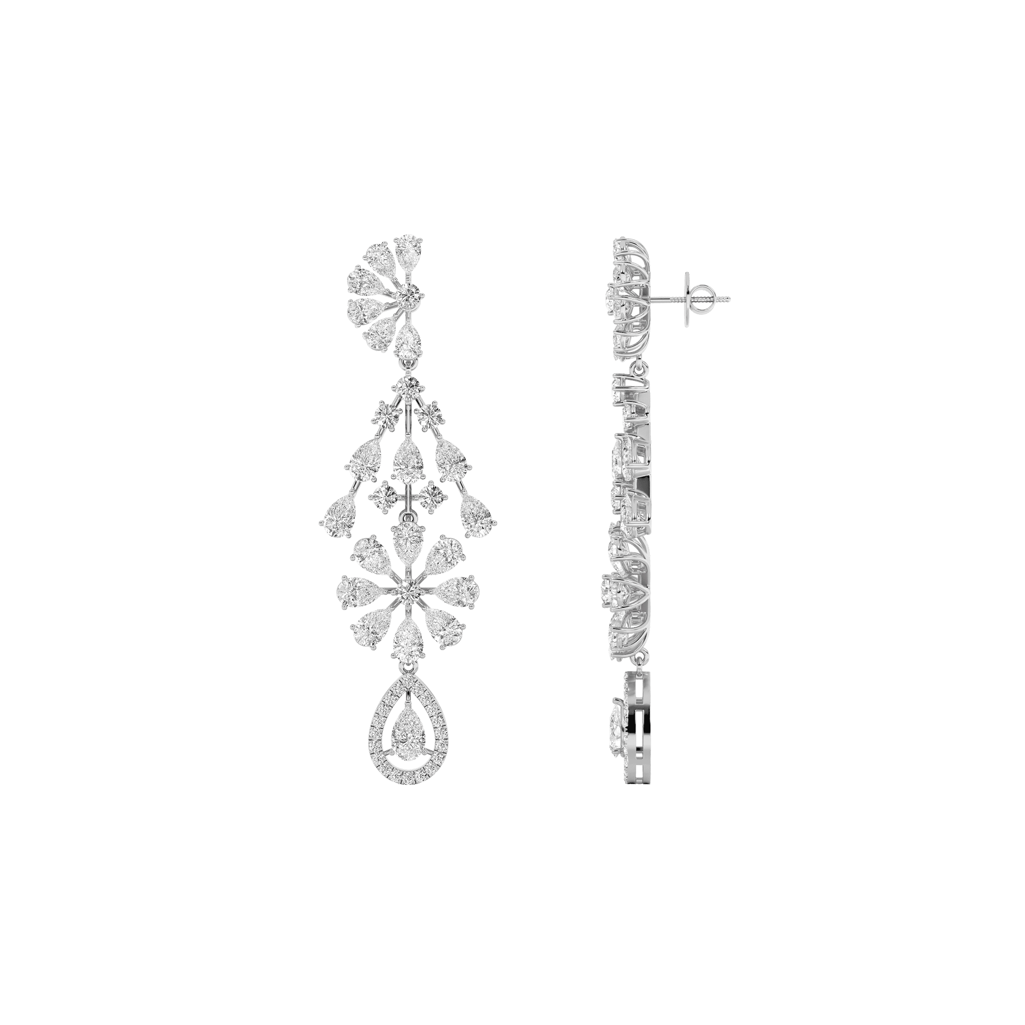 Floral Chandelier Drop Earrings 2