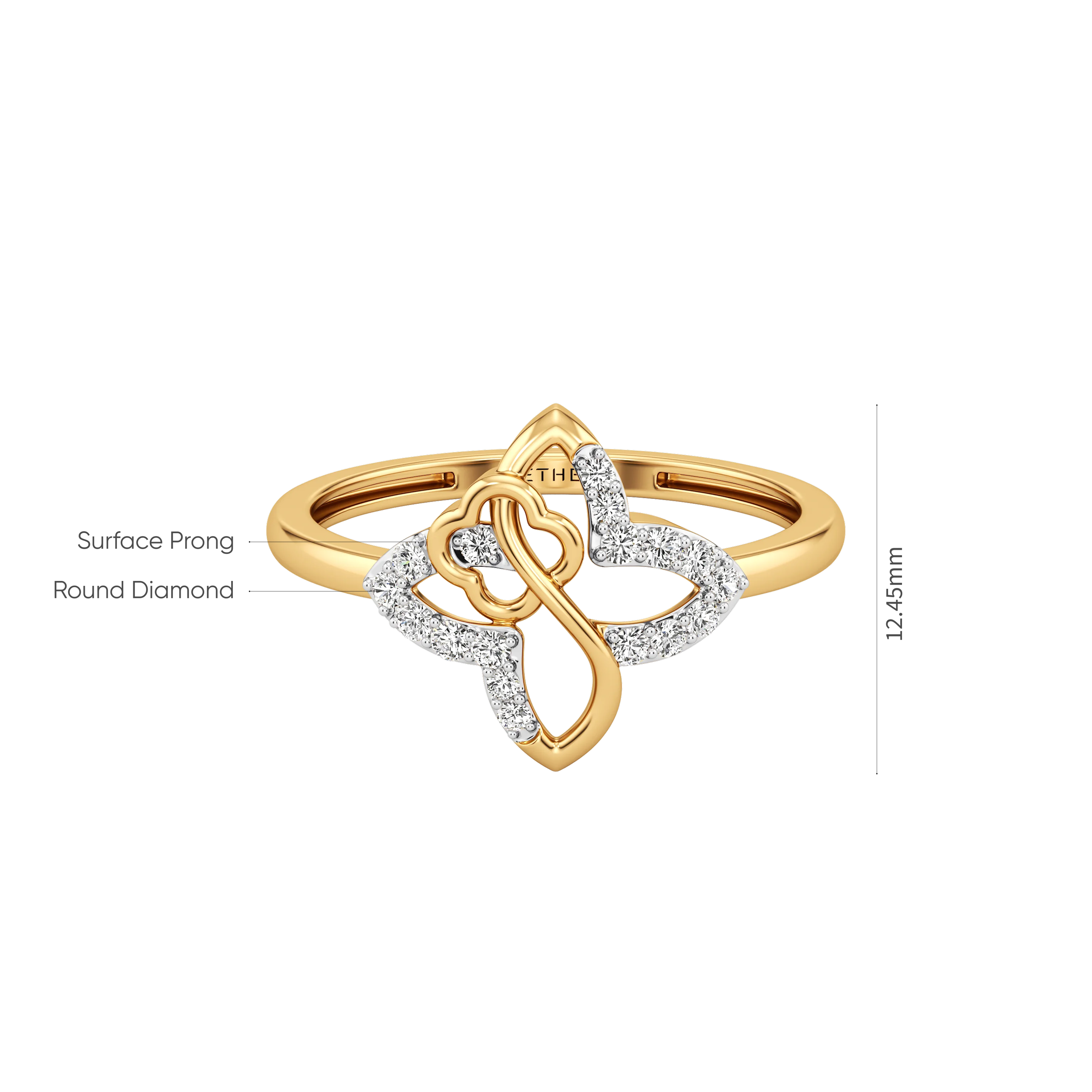 Petal Knot Diamond Ring 8