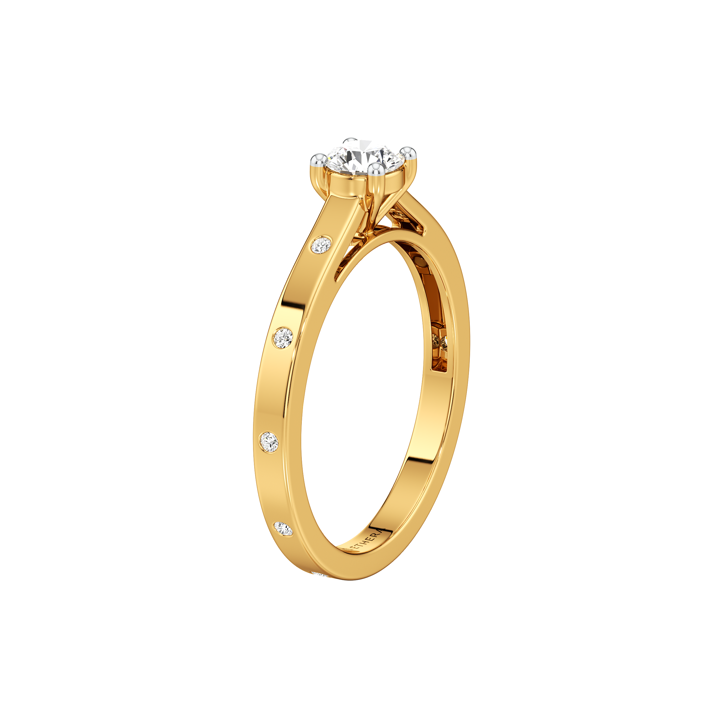 Starlit Dot Solitaire Ring 5