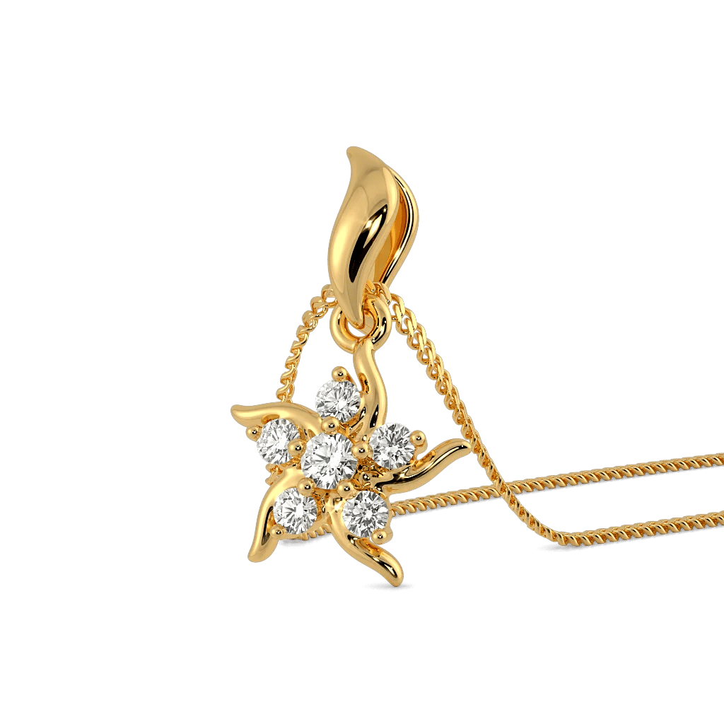 Petaline Ray Pendant And Earrings