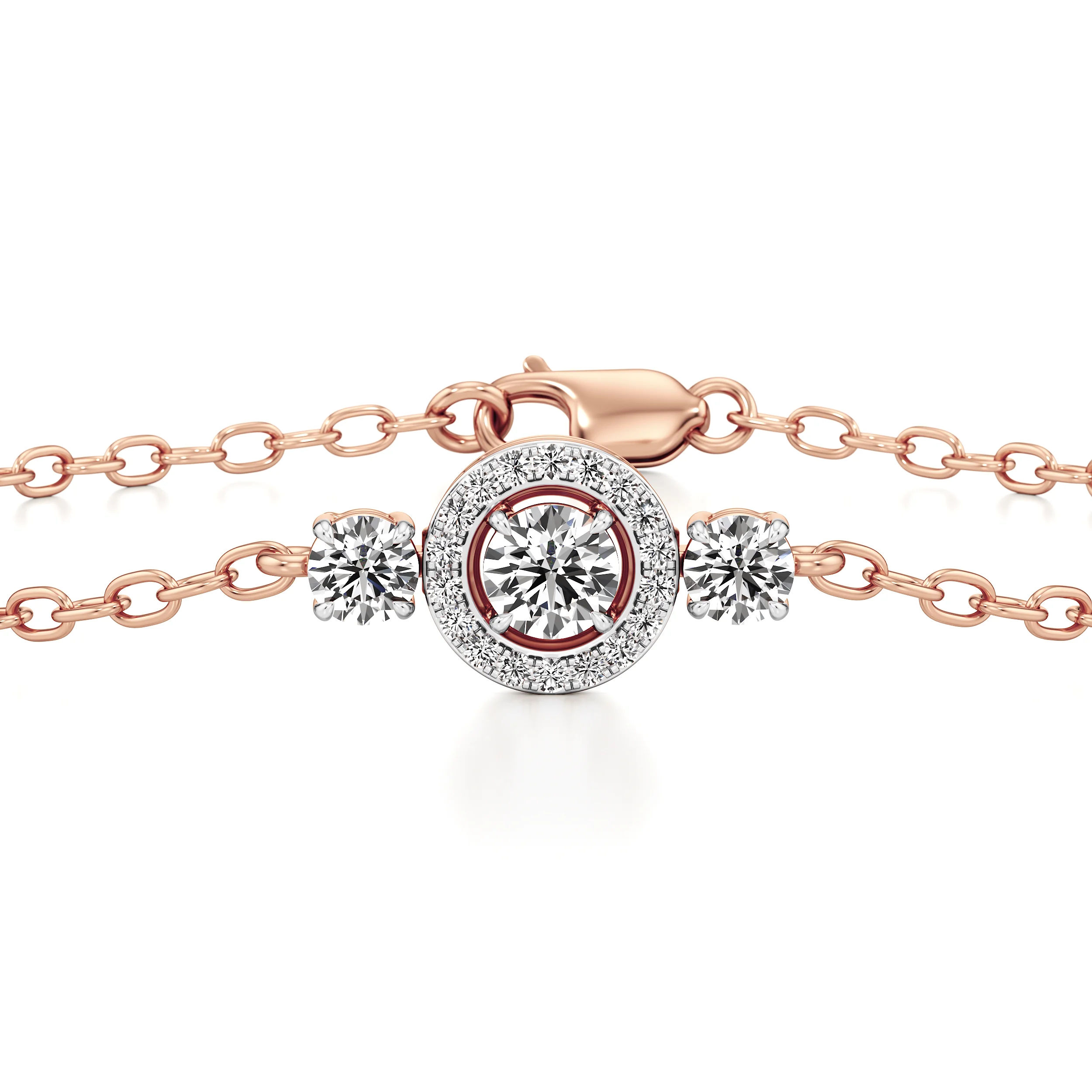 Halo Point Diamond Bracelet 7