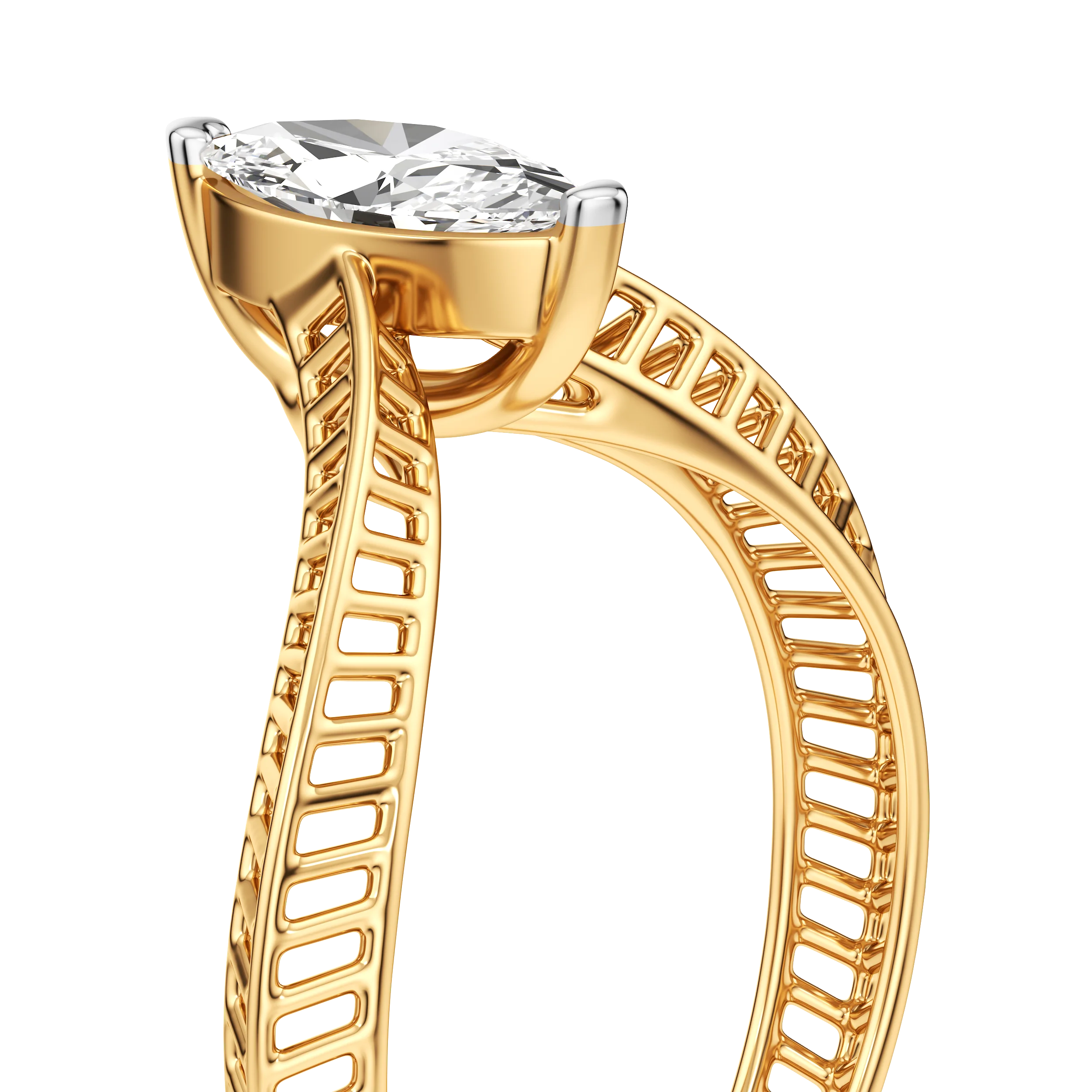 Marquise Flow Diamond Ring 7
