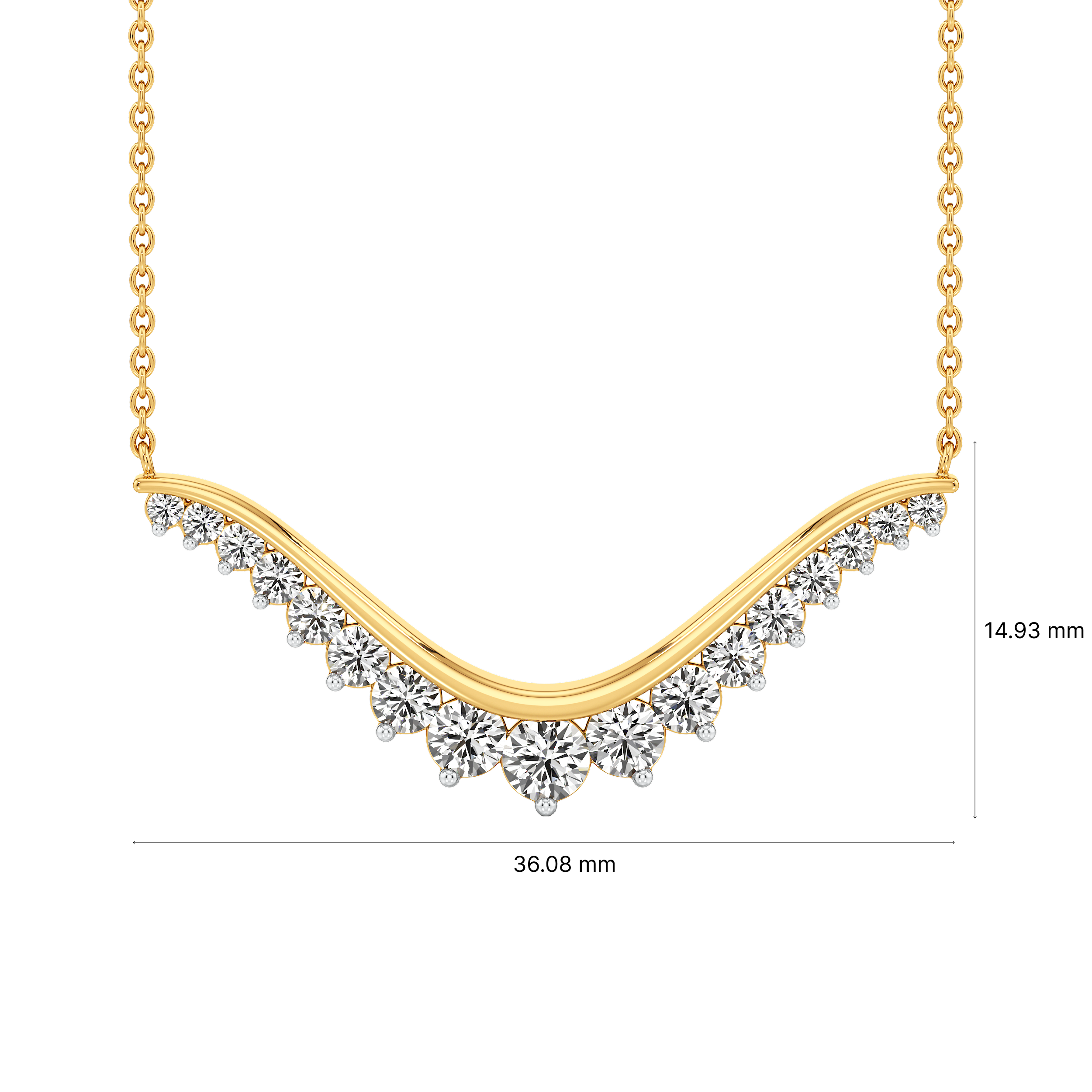 Elaria Cascade Diamond Necklet 3