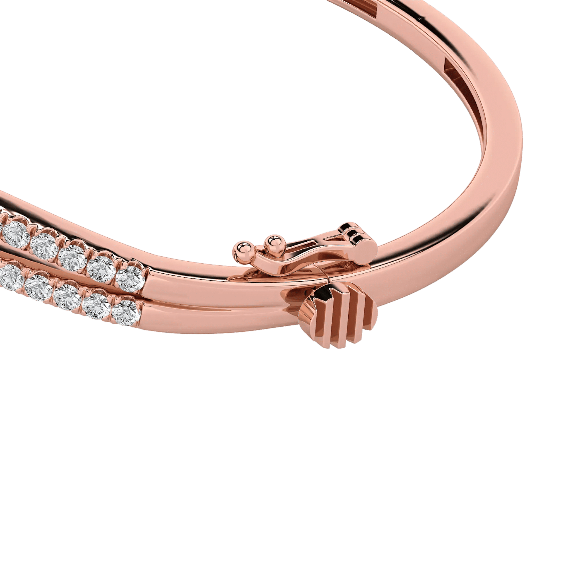 Graceful Pear Accent Oval Bangle 8