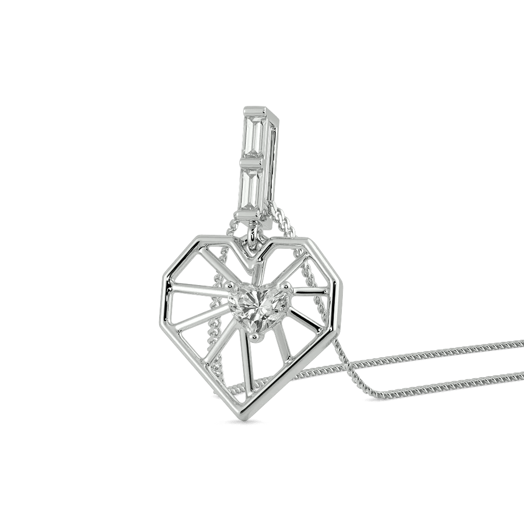 Radiant Ray Heart Pendant 0