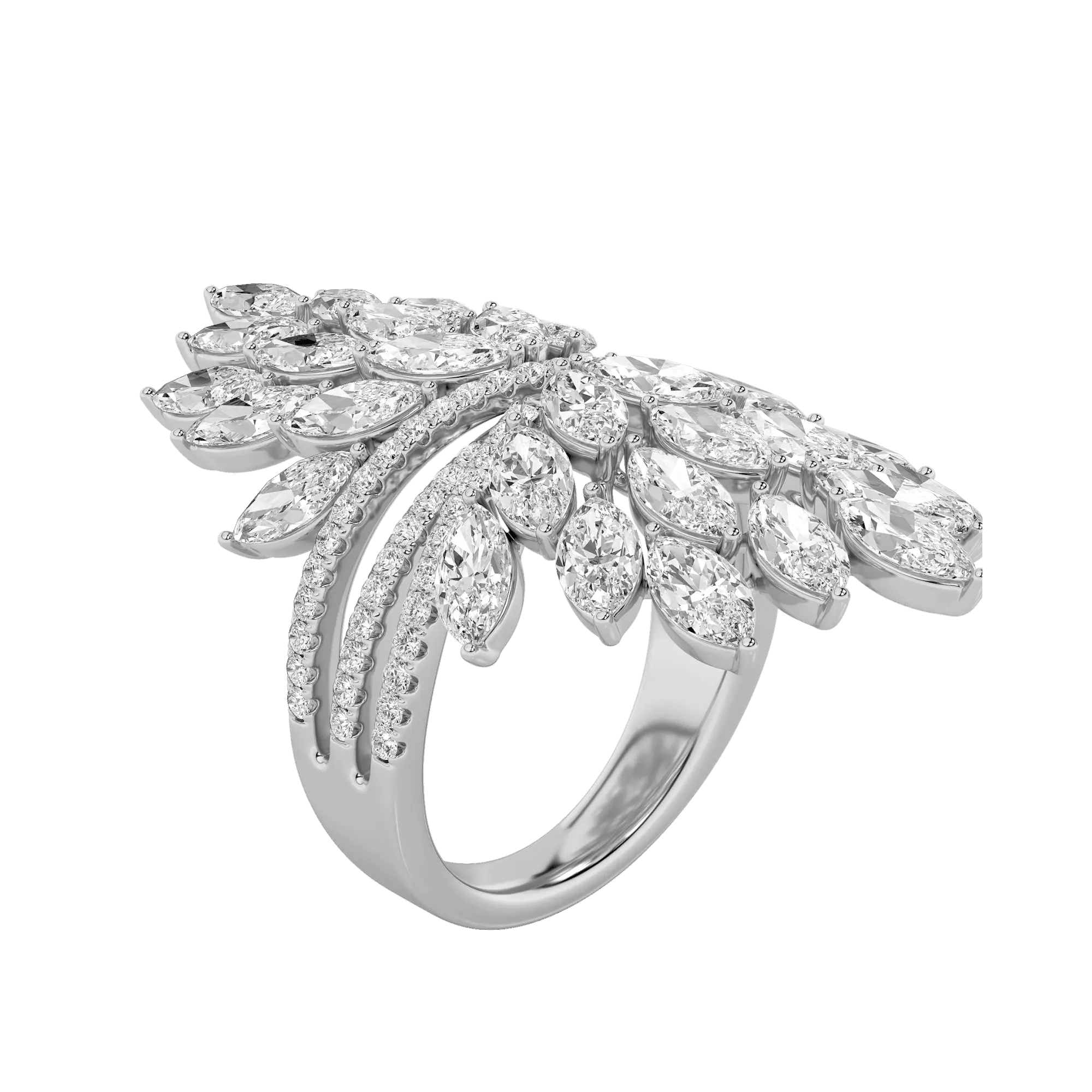 Floral Enchantment Cocktail Ring 5