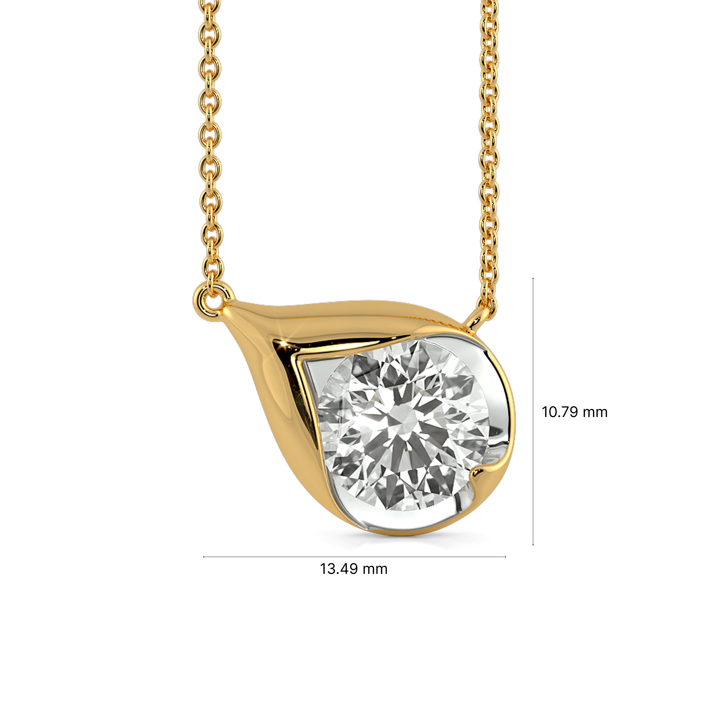 Luna Drop Solitaire Pendant 4