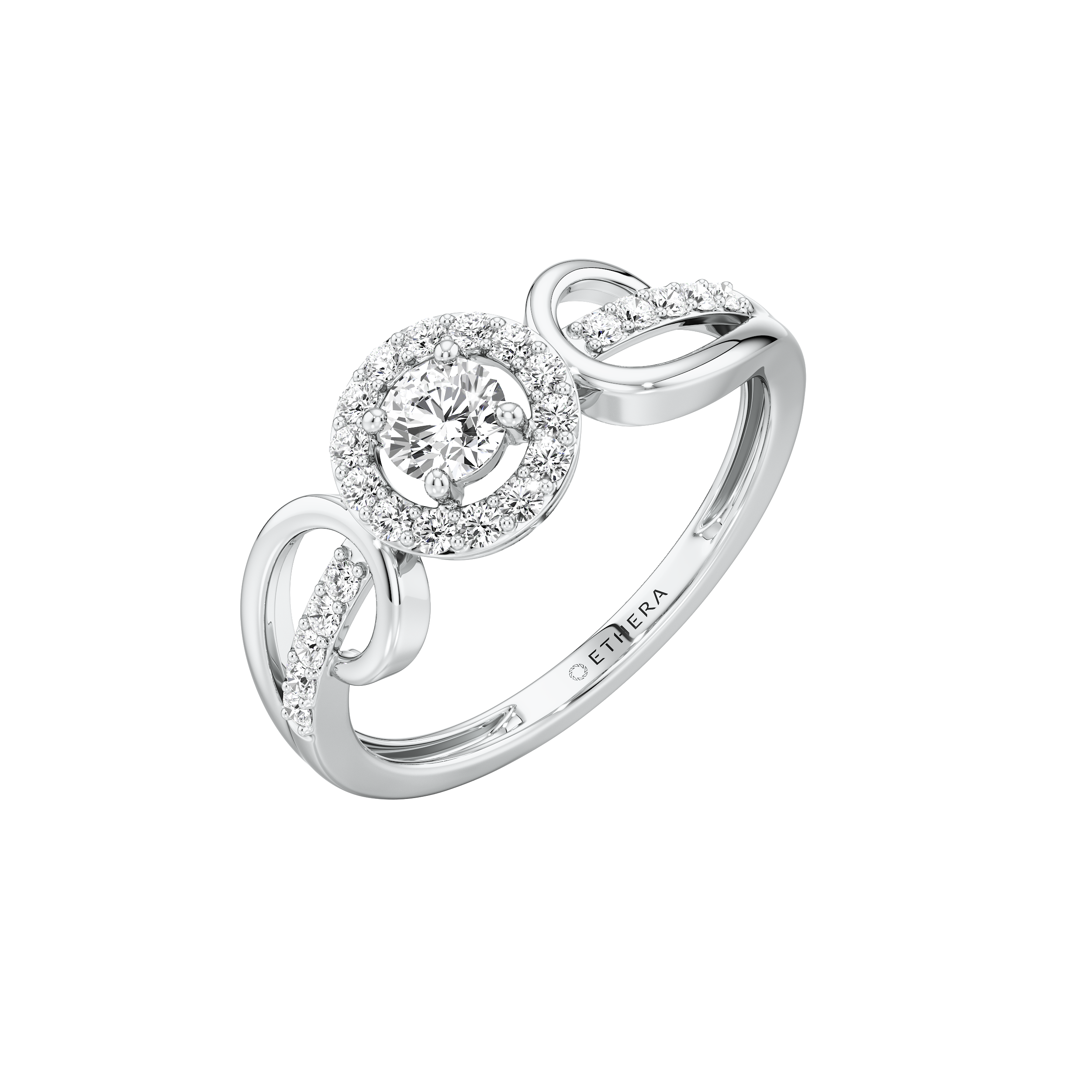 Halo Loop Diamond Ring 7