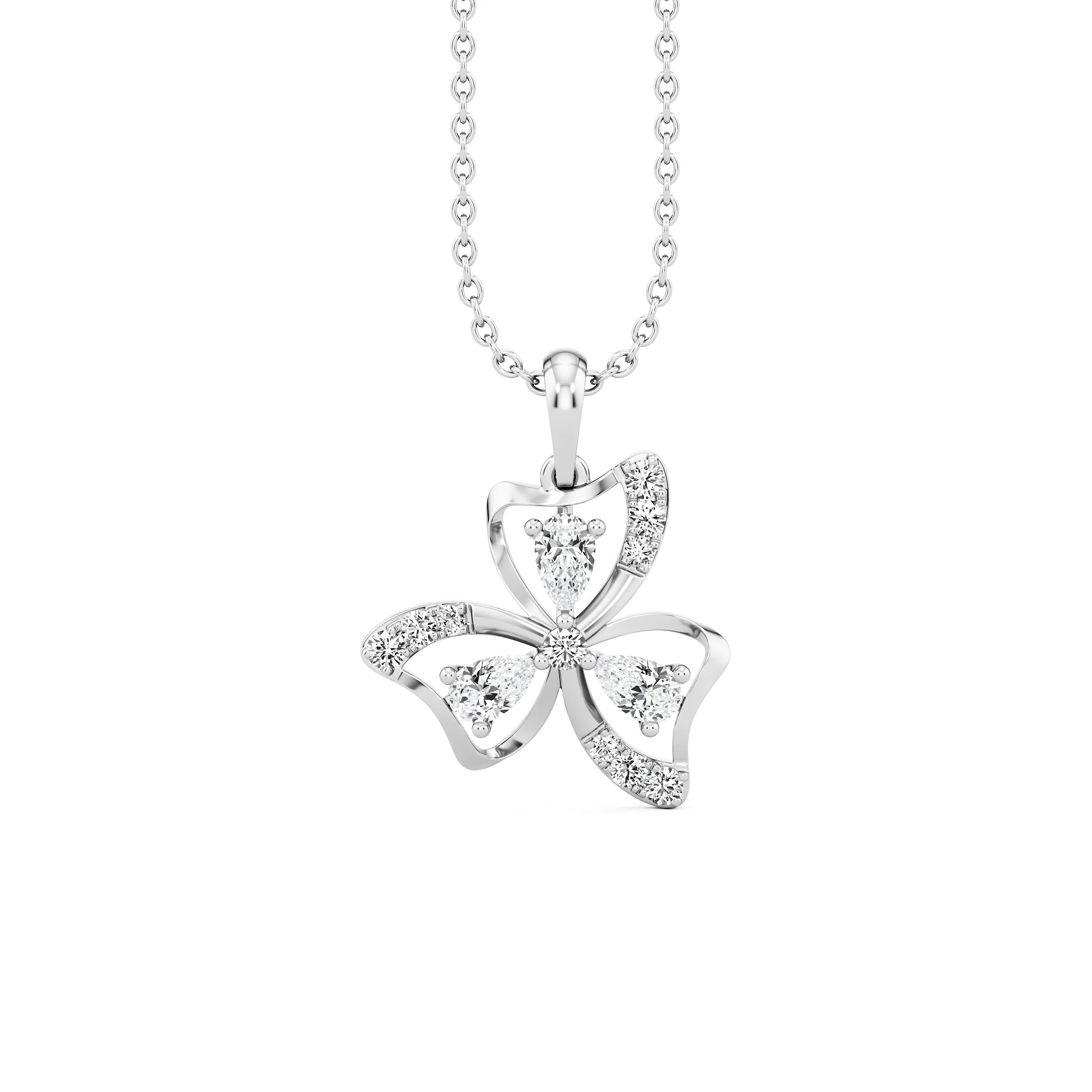 Petal Poise Diamond Necklace 5