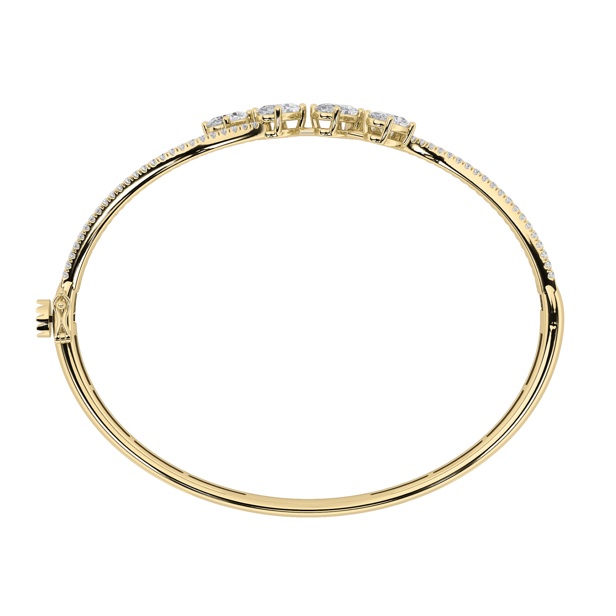 Lustrous Dual Oval Bangle hover