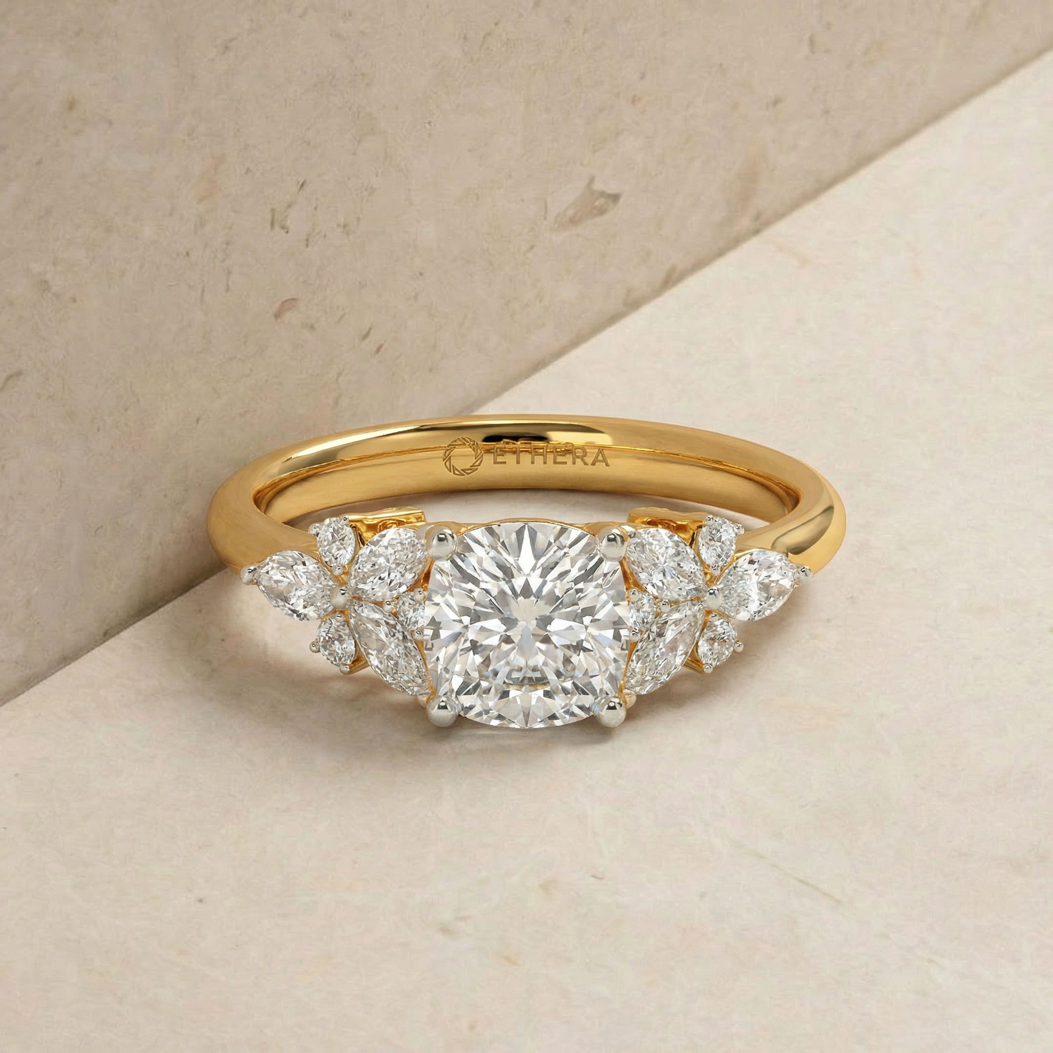 Trio Of Love Solitaire Ring 3