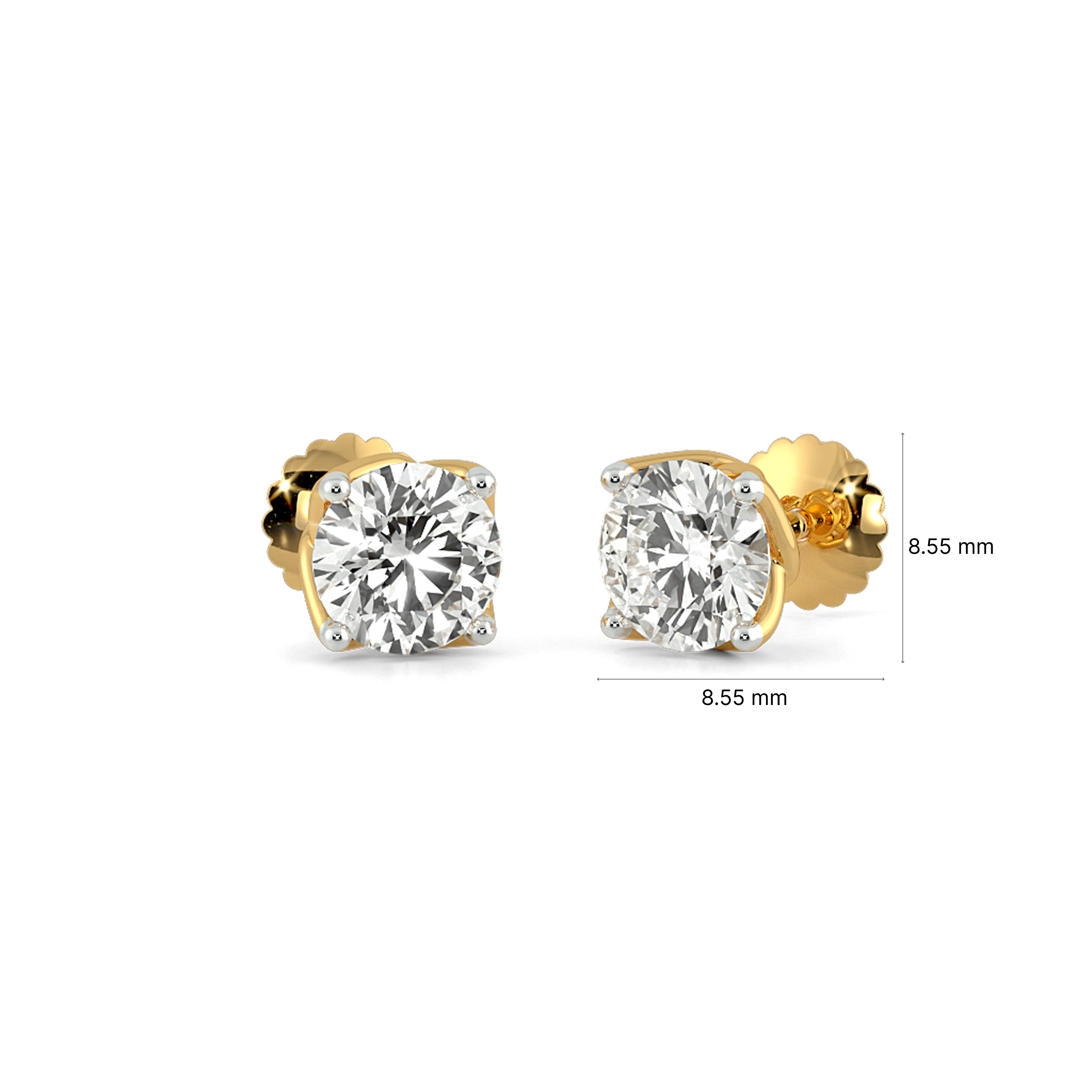 Pure Elegance Solitaire Stud Earrings 3