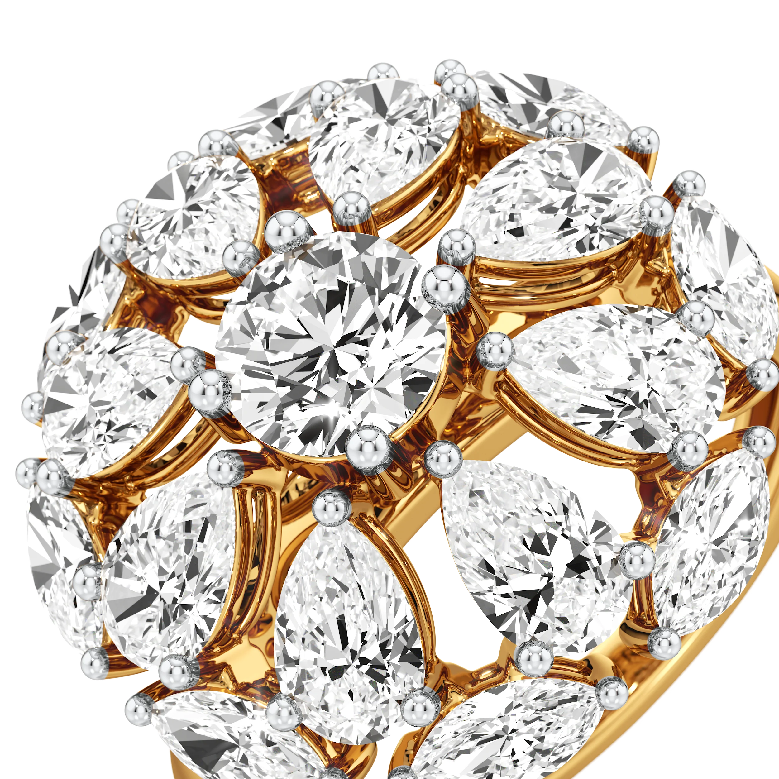 Marquise Bloom Cocktail Ring 1