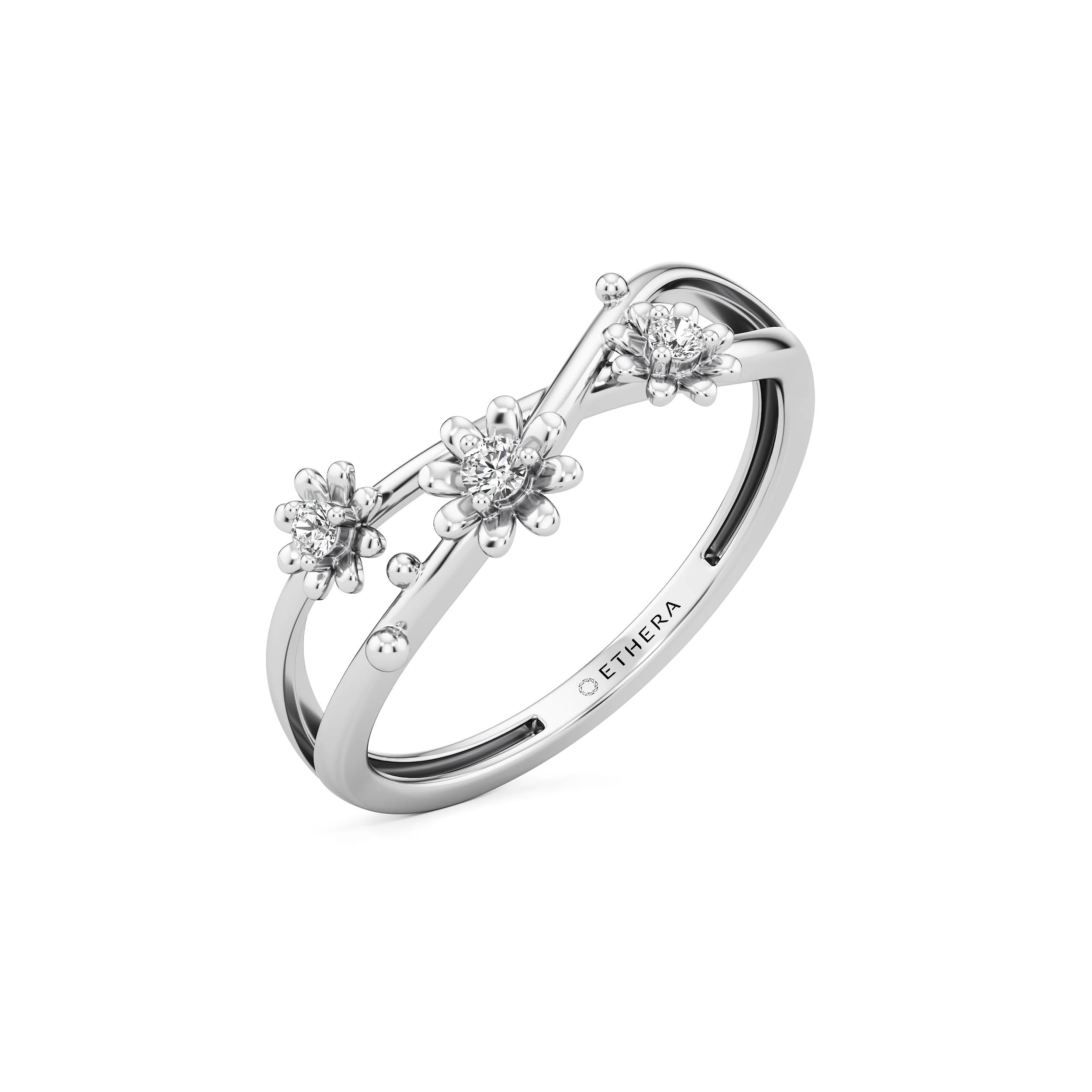 Blossom Loop Diamond Ring 9