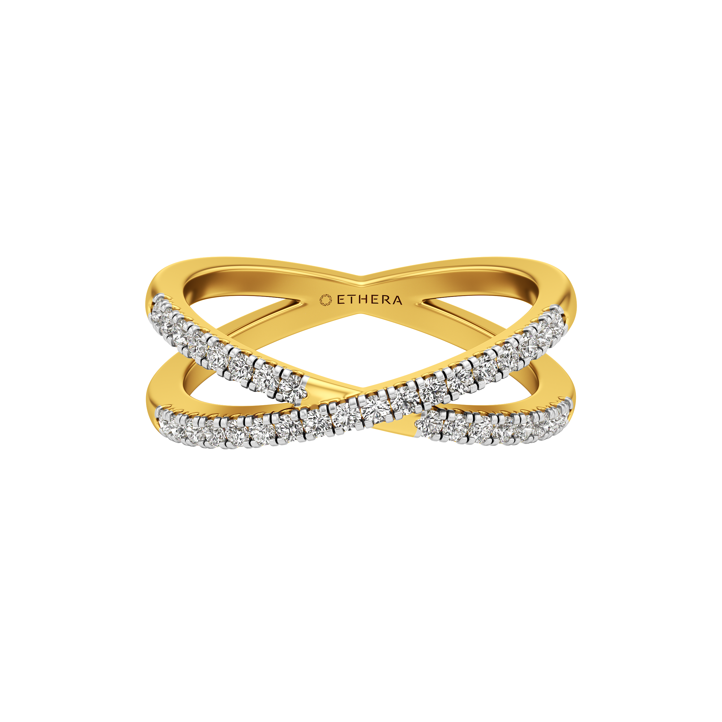 Crossline Pave Ring 1
