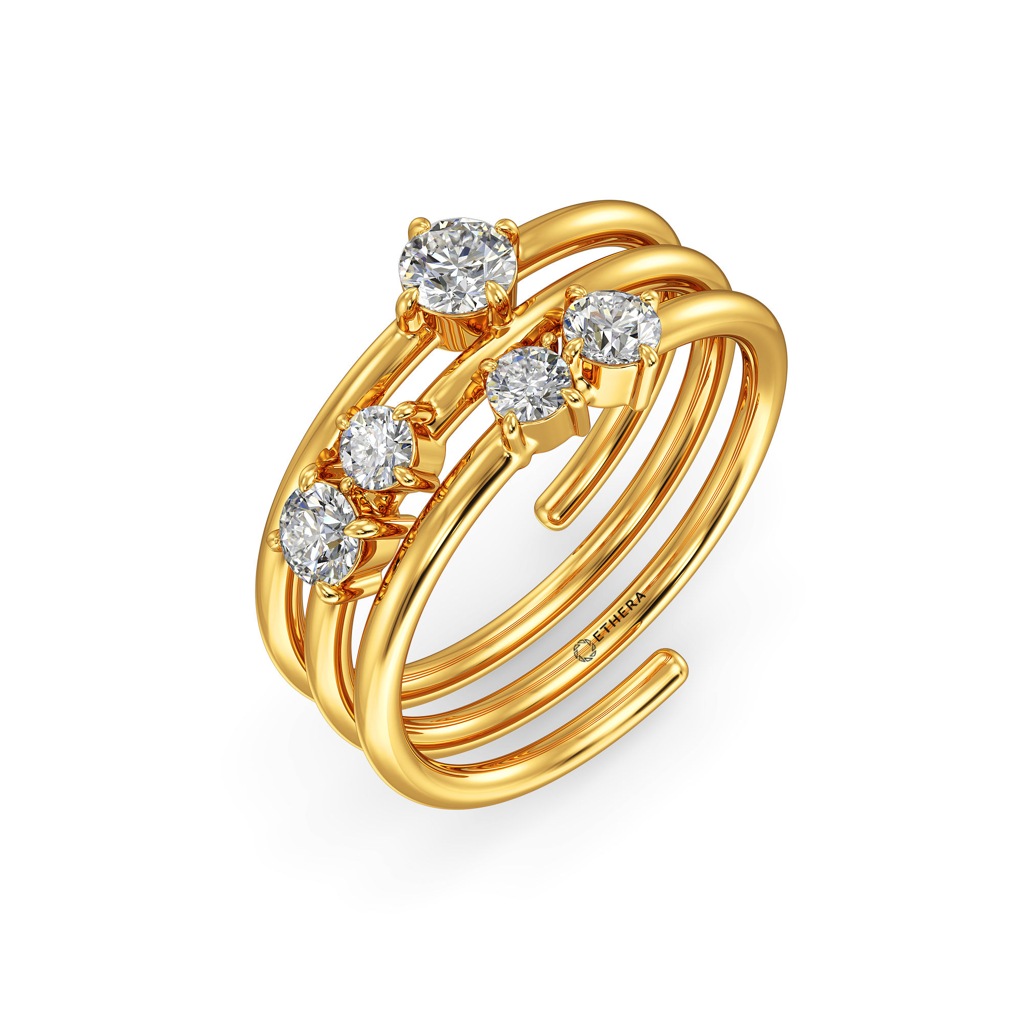 Starglow Spiral Band Ring