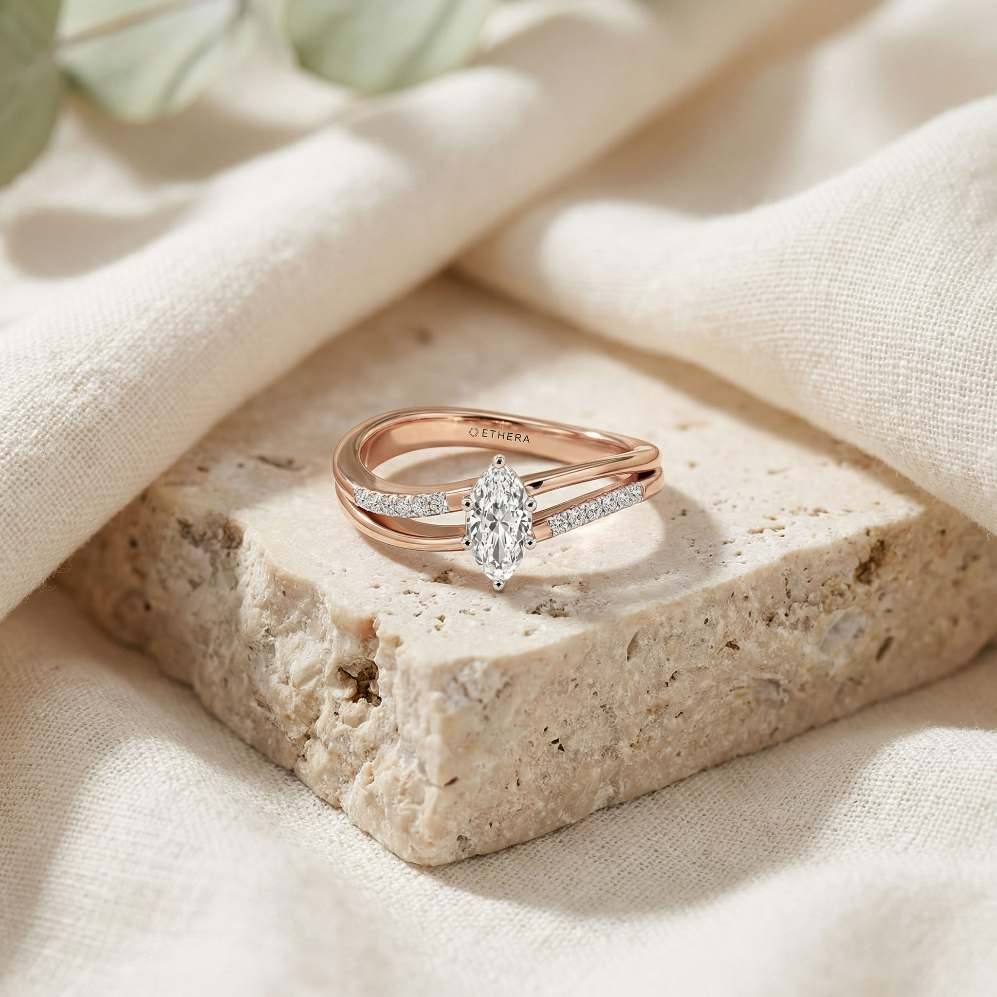 Crossline Marquise Ring 2