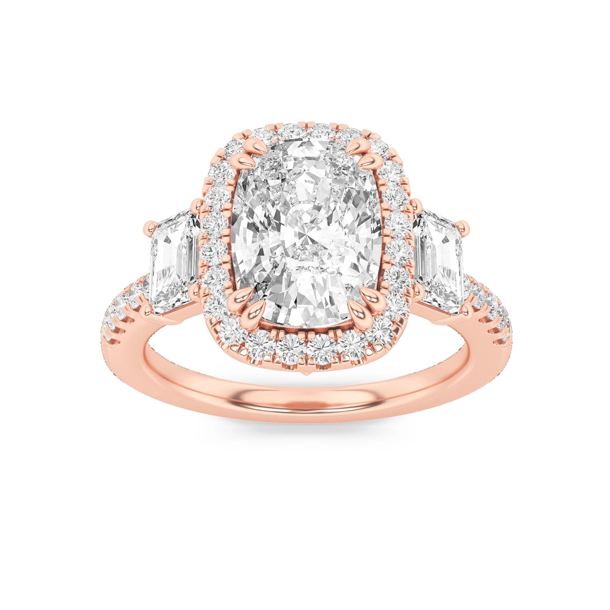 Threefold Brilliance 3 Stone Ring 9