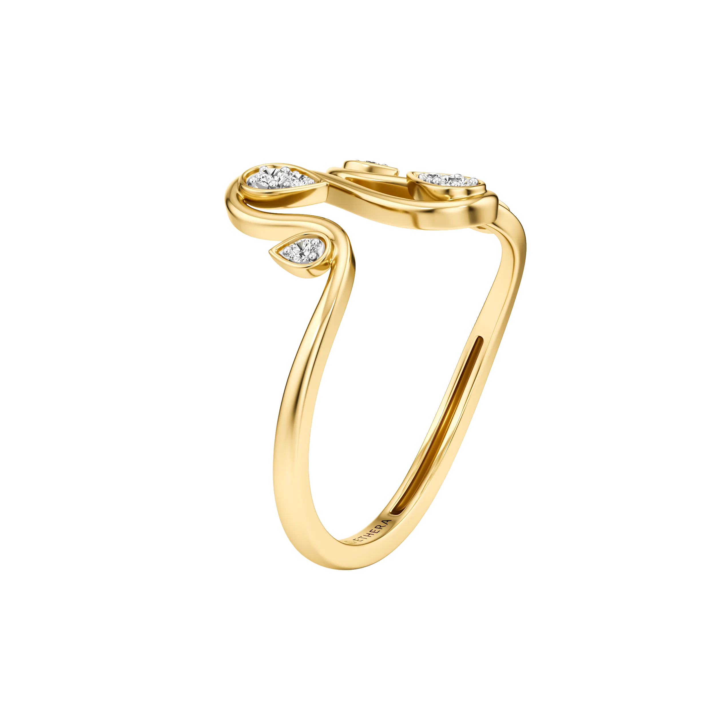 Serene Flow Diamond Ring 5