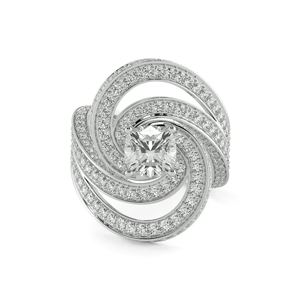 Infinity Curve Cocktail Ring 4