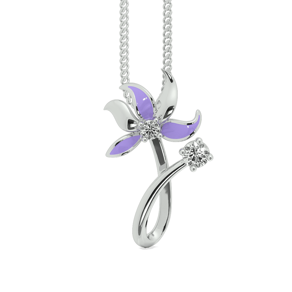 Lilac Fleur pendant 2