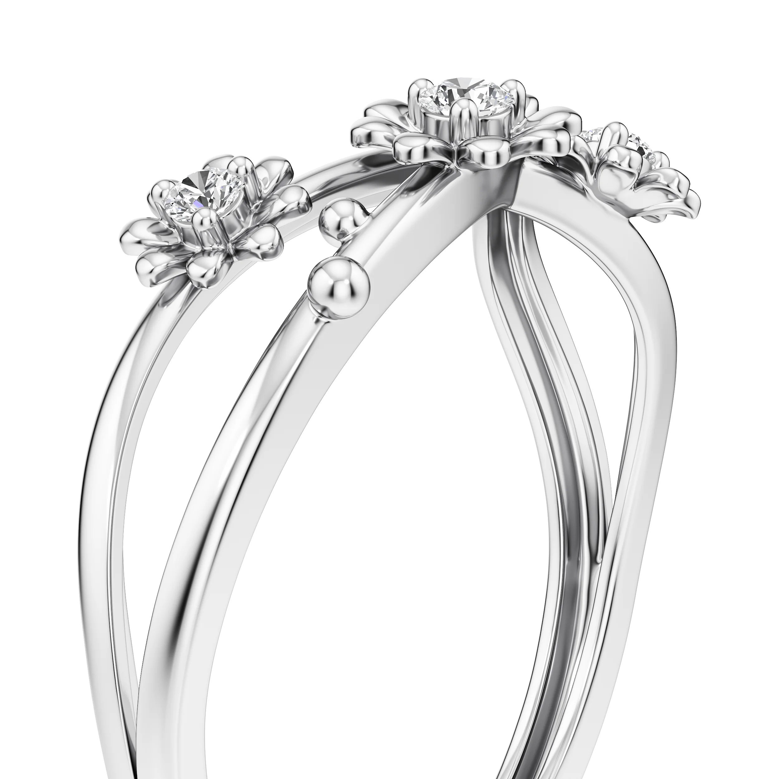 Blossom Loop Diamond Ring 14