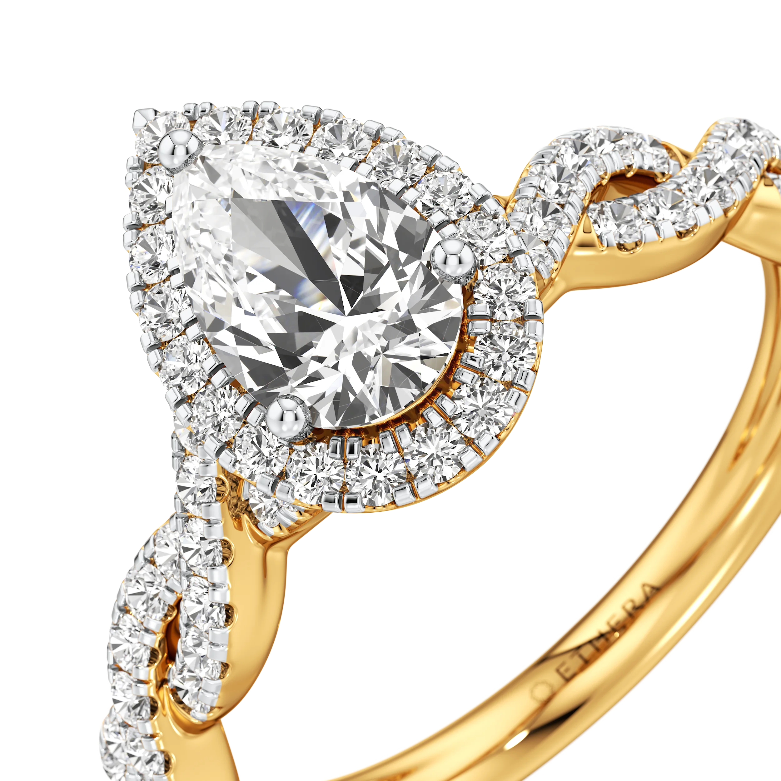 Luminous Twist Solitaire Ring 4