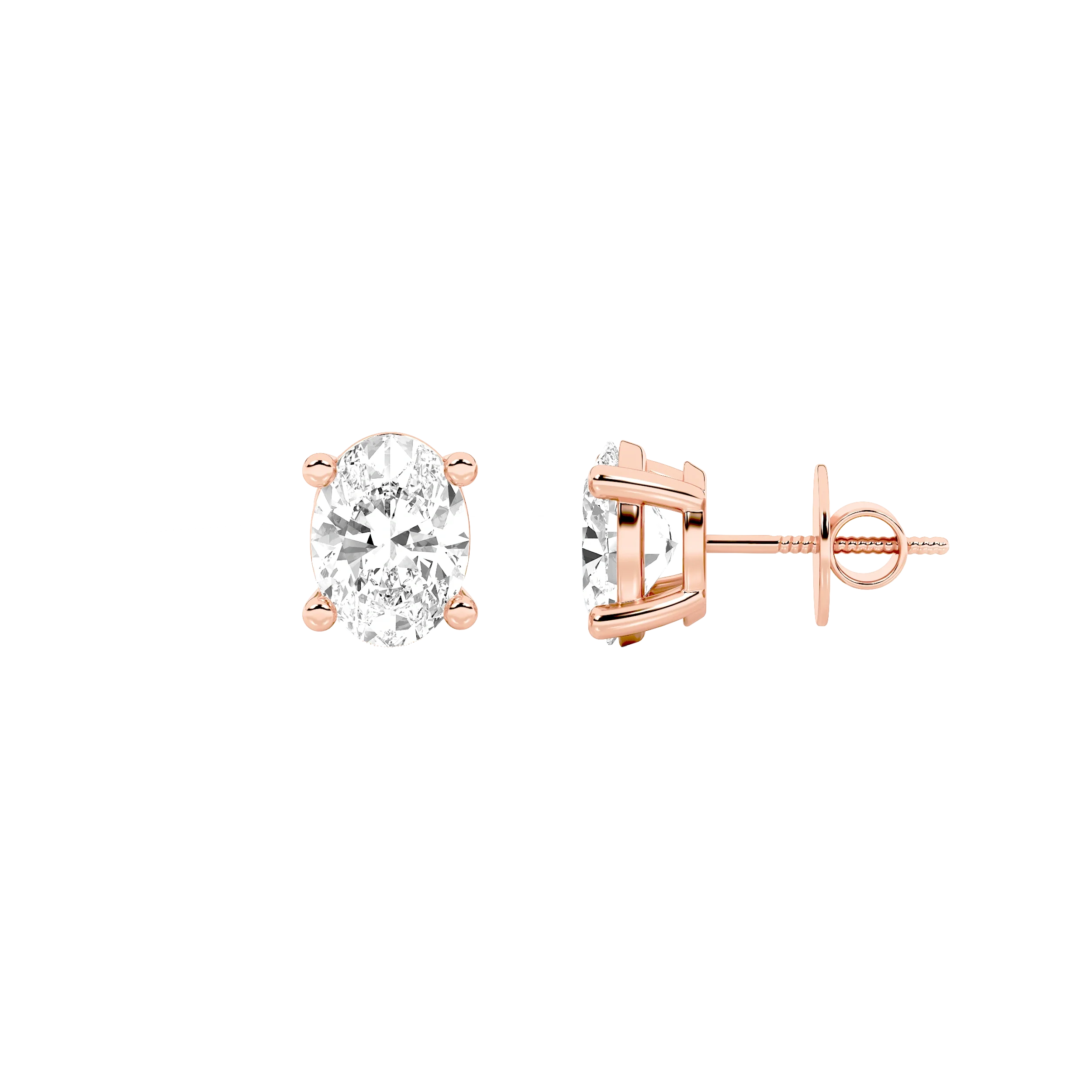 Soleia Oval Solitaire Earrings 5