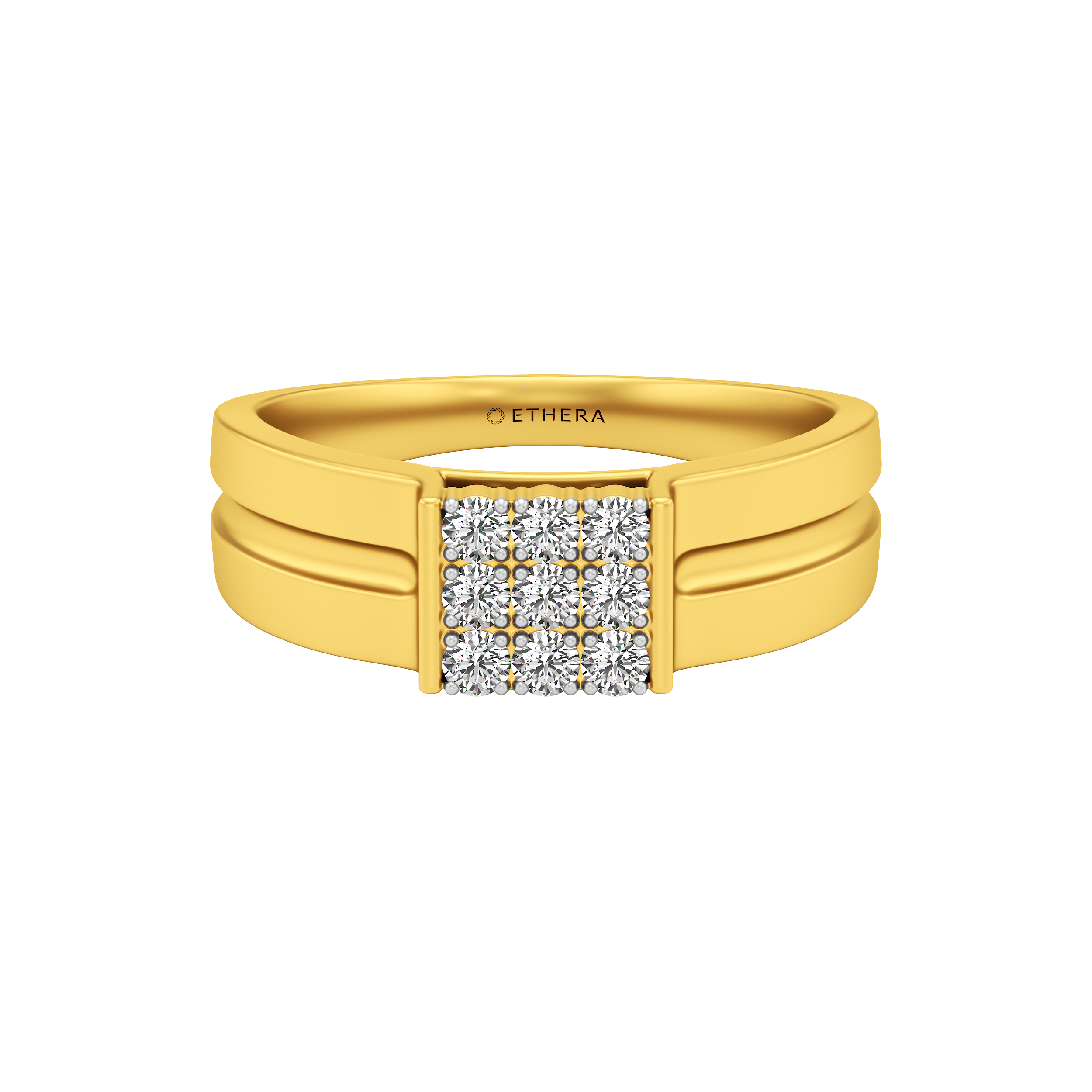 Grid-Pave Men Ring