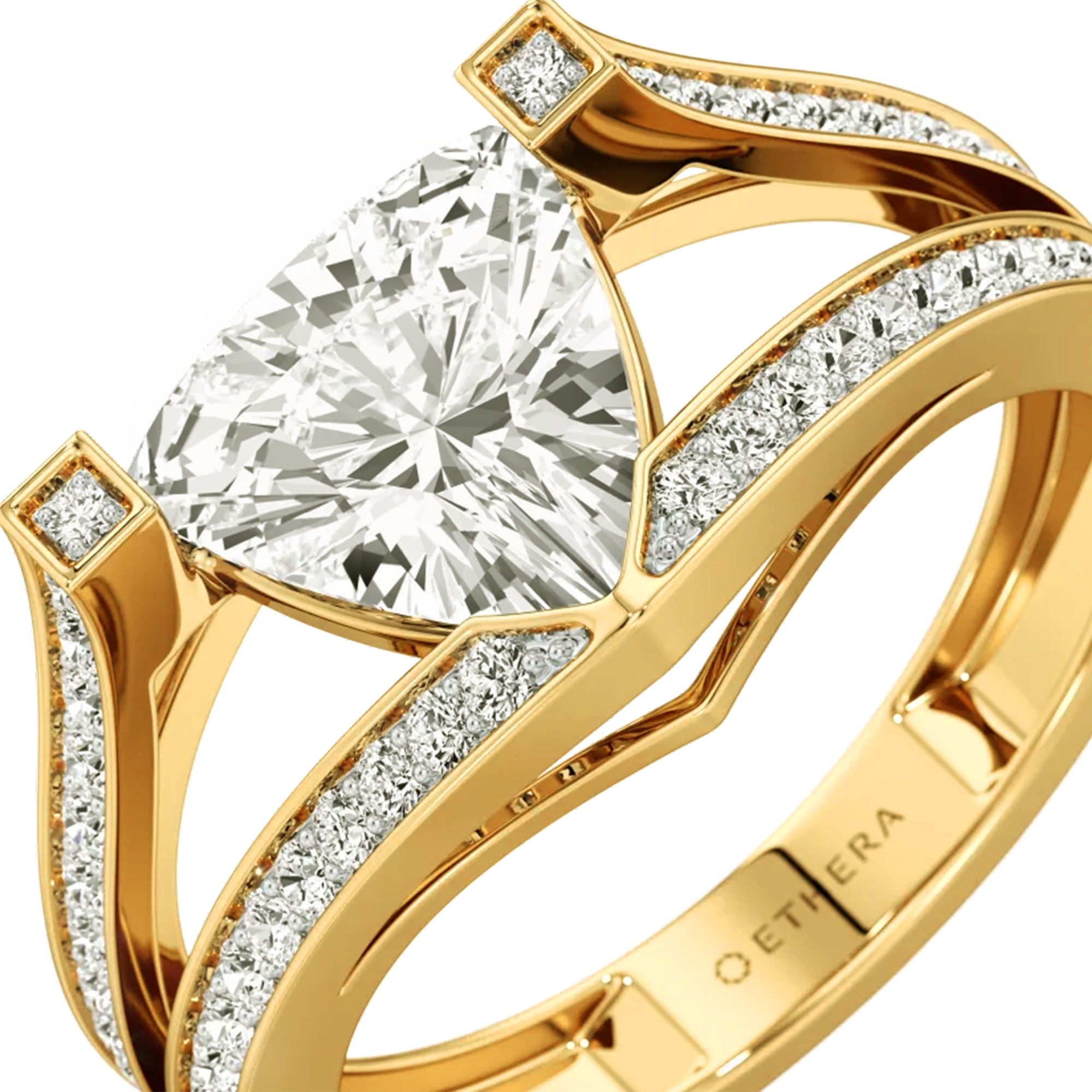 Crown Arc Solitaire Ring 3